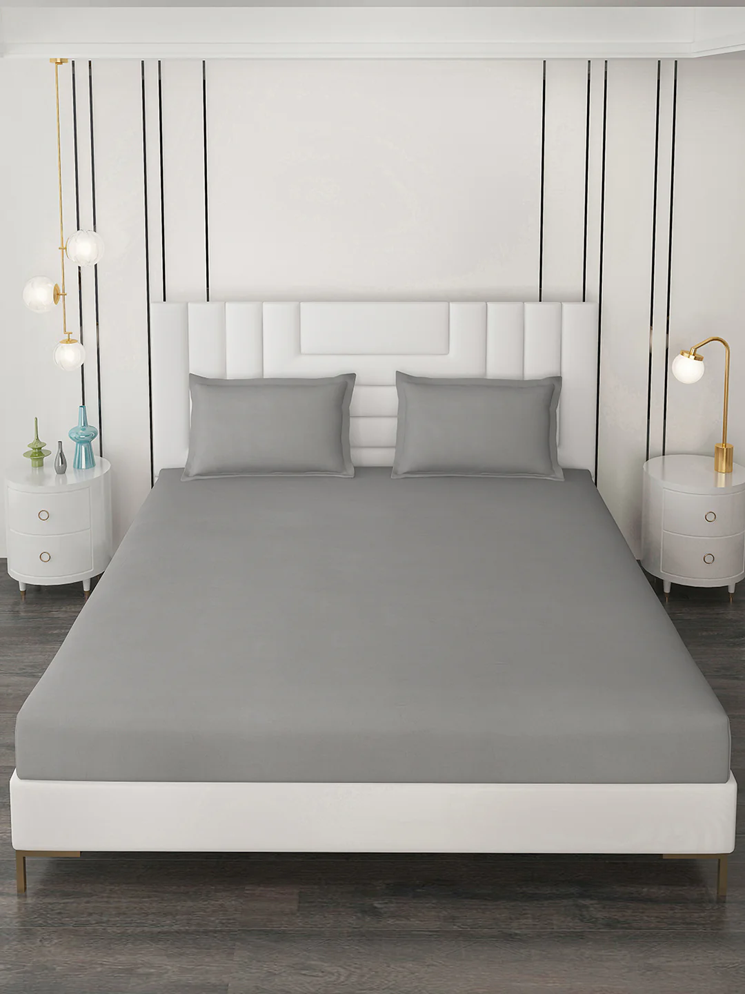 400 TC Cotton Double Bedsheet with 2 Pillow Covers - Image 4