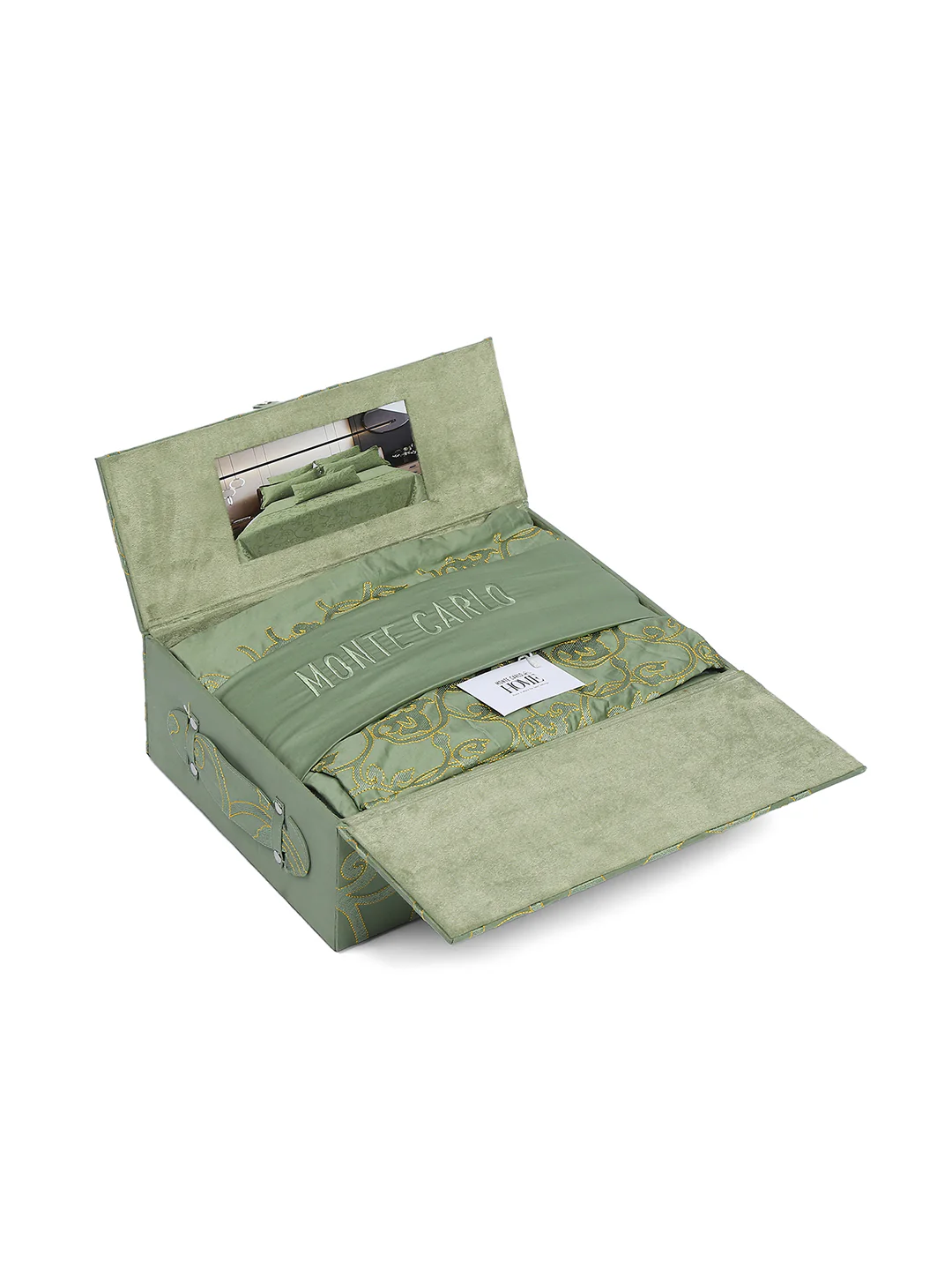 400 TC Cotton King Size Luxury 10 Pc Bedding Set (Matrix) - Image 11