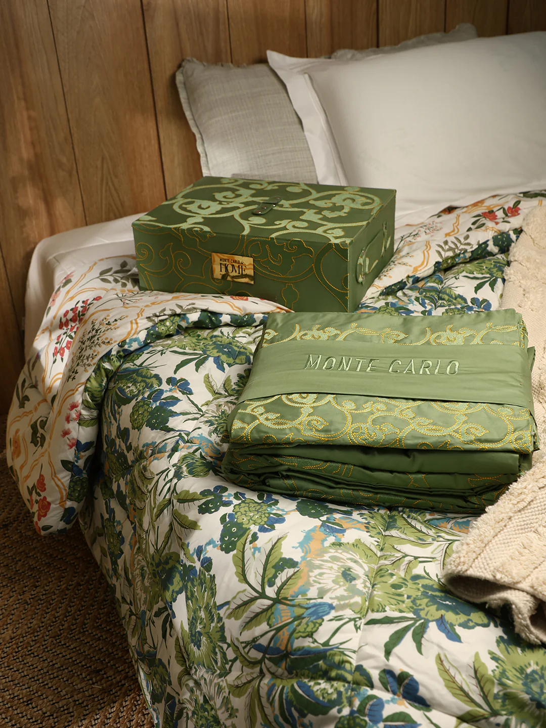 400 TC Cotton King Size Luxury 10 Pc Bedding Set (Matrix) - Image 12