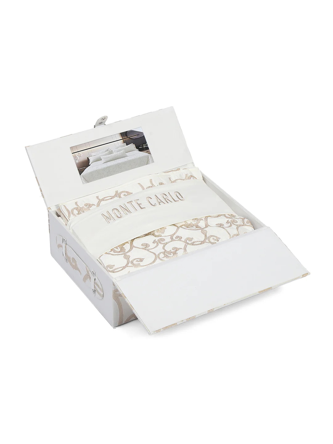 400 TC Cotton King Size Luxury 10 Pc Bedding Set (Matrix) - Image 11