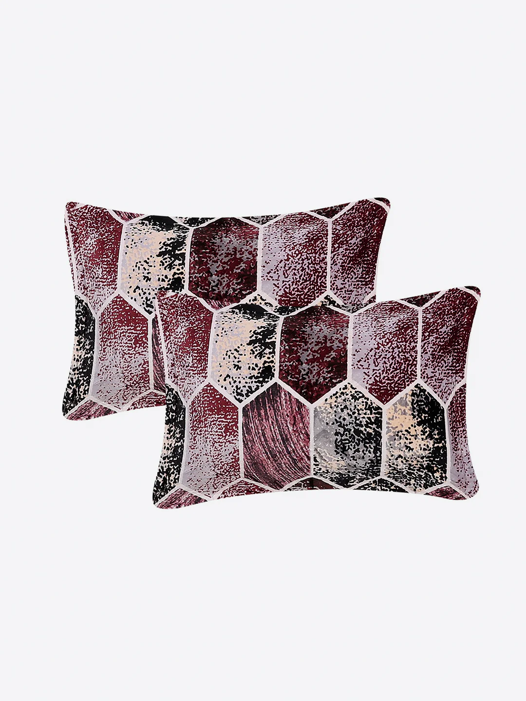 404 GSM Polyester Double Bed 1 Bedsheet with 2 Pillow Cover (Ruby Gold) - Image 7