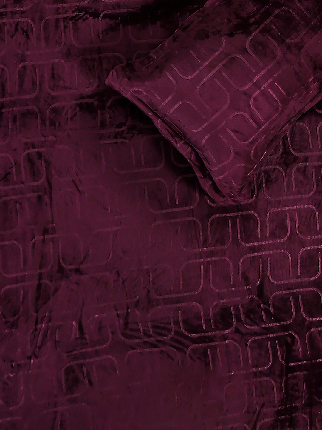 435 GSM Polyester Double Bed 1 Bedsheet with 2 Pillow Cover (Indigo) - Image 5
