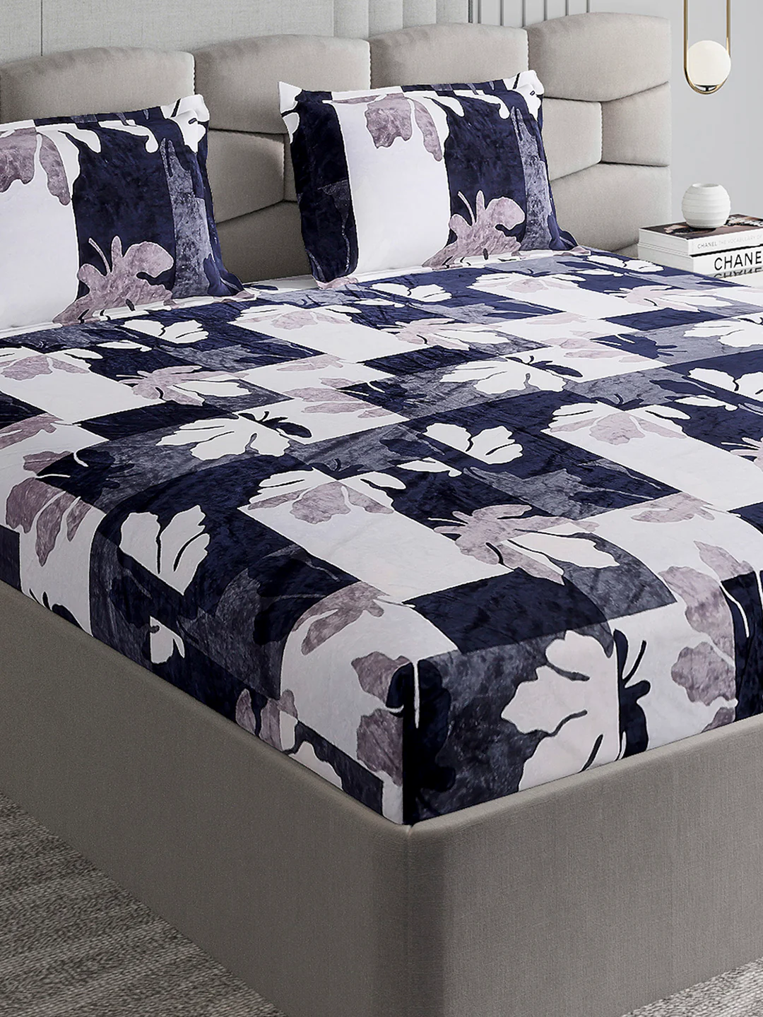 495 GSM Polyester King Bed 1 Bedsheet with 2 Pillow Cover (Gold Mine)