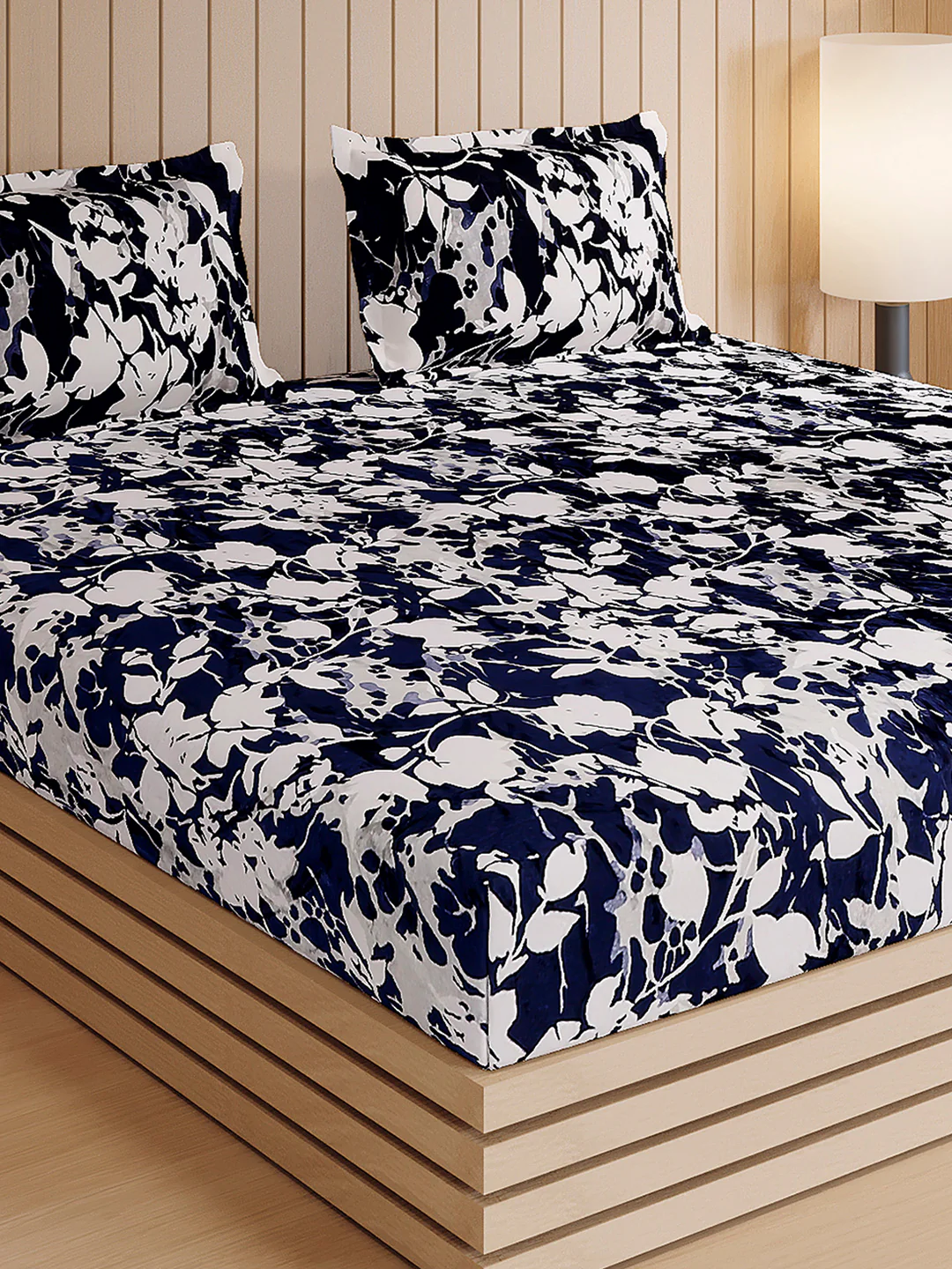 904 GSM Polyester Double Bed 1 Bedsheet, 1 Duvet Cover & 2 Pillow Cover (Meteor 4 Pcs Set) - Image 8