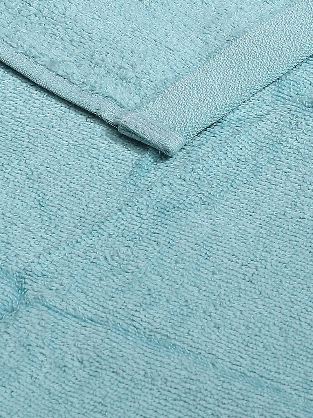 Aqua Blue Cotton Solid 350 GSM Hand Towel (Pack of 2) - Image 4