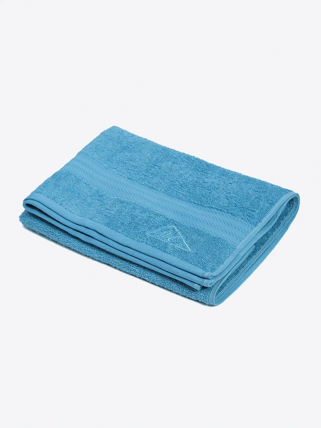 Aqua Blue Cotton Solid 400 GSM Bath Towel (Jazz) - Image 2