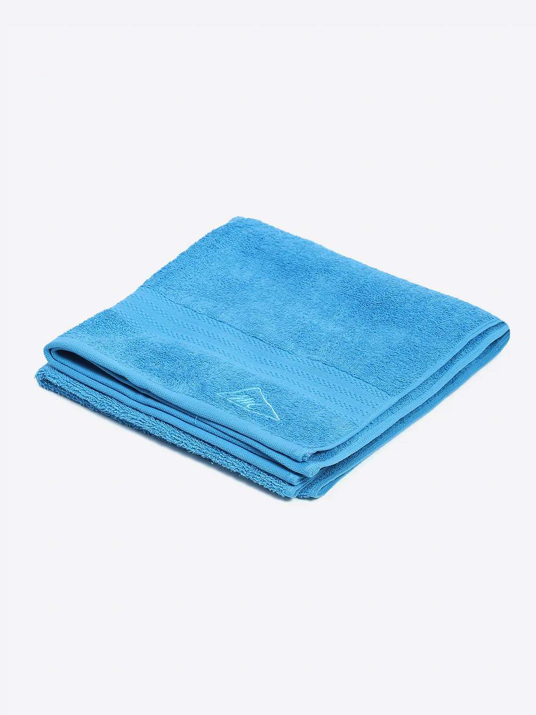 Aqua Blue Cotton Solid 400 GSM Bath Towel (Jazz) - Image 2