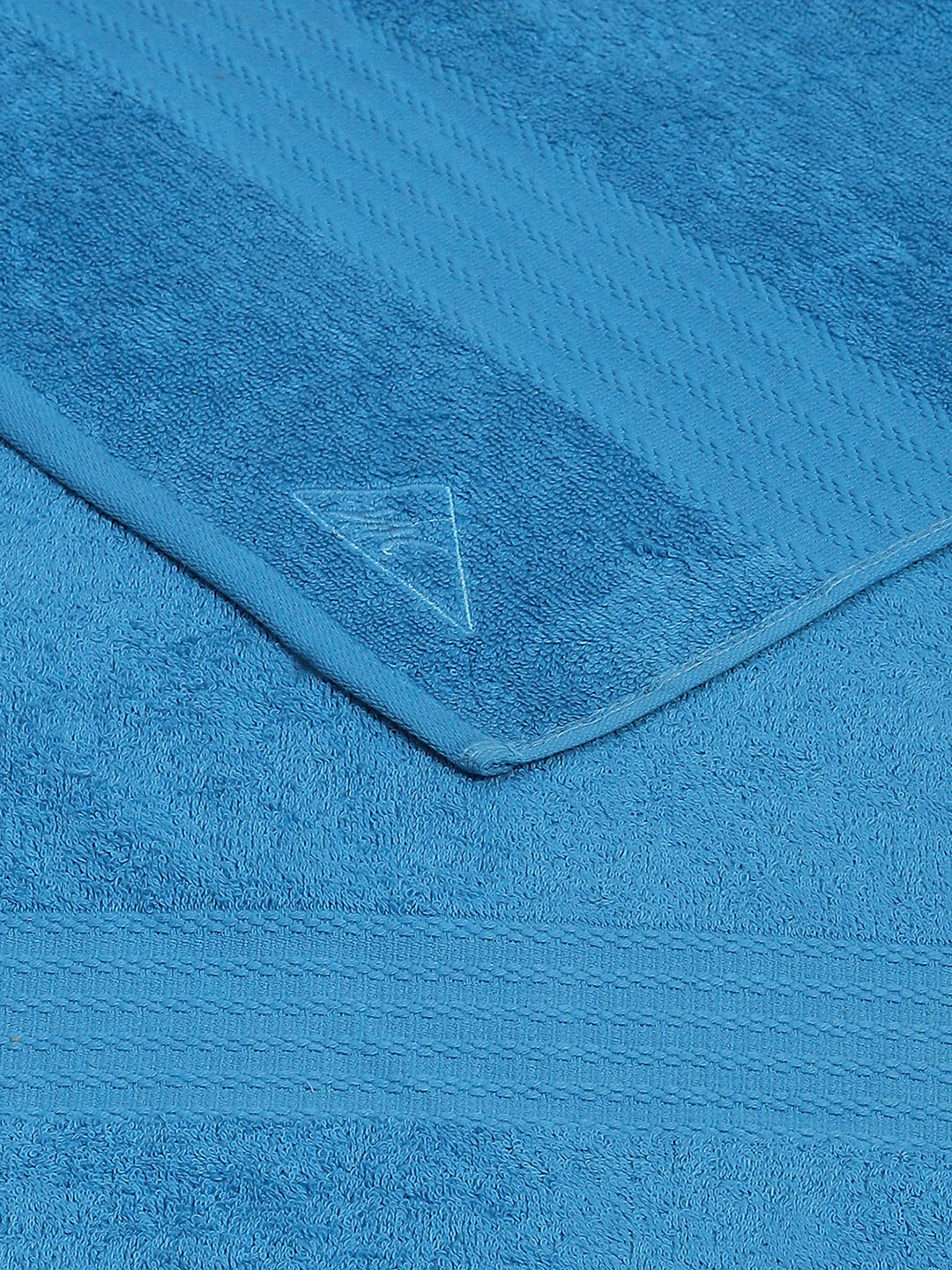 Aqua Blue Cotton Solid 400 GSM Car Towel (Jazz) - Image 4