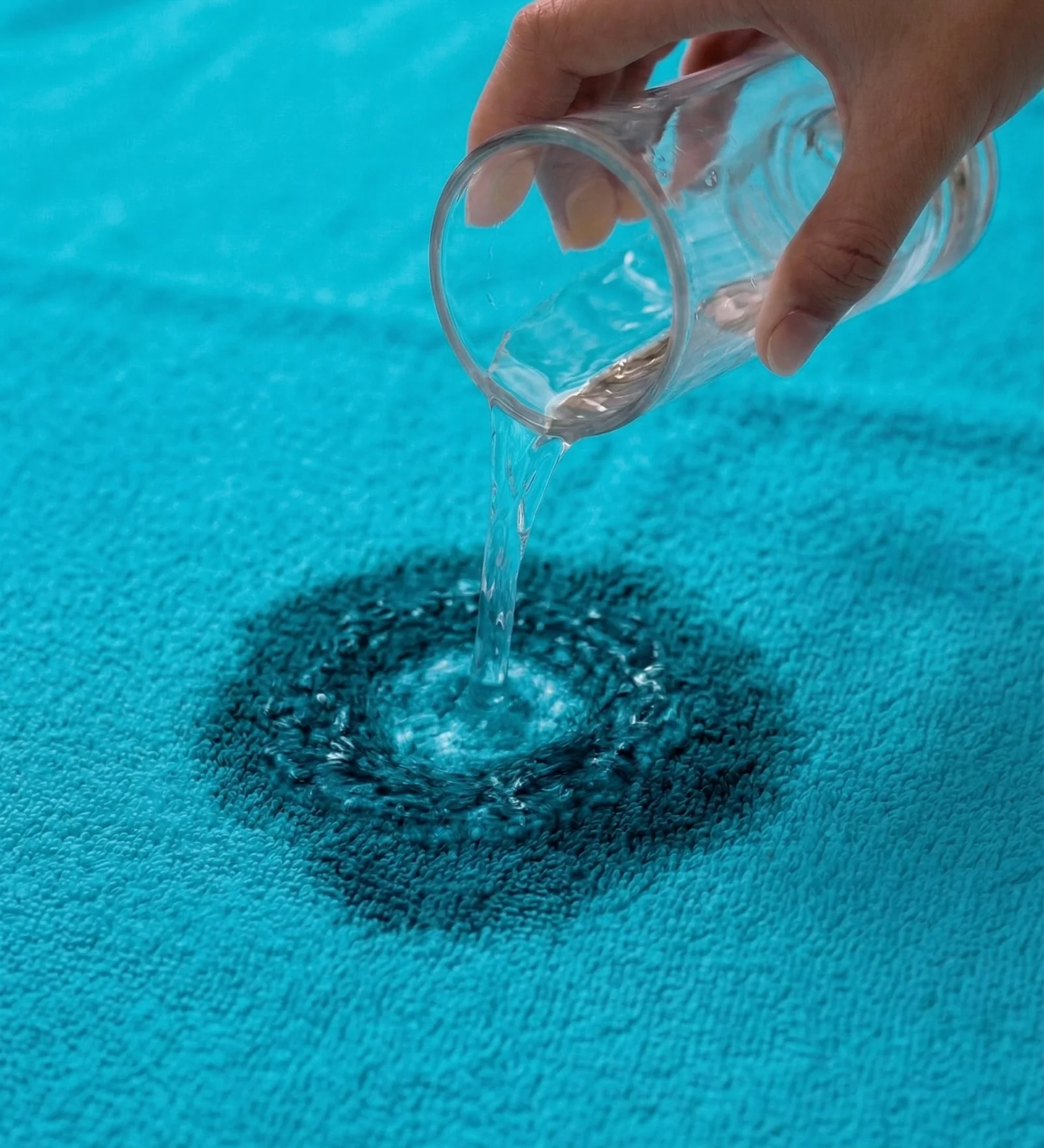 Aqua Blue Pure Cotton Solid 450 GSM Bath Towel 1 Piece (Oasis Collection) - Image 3
