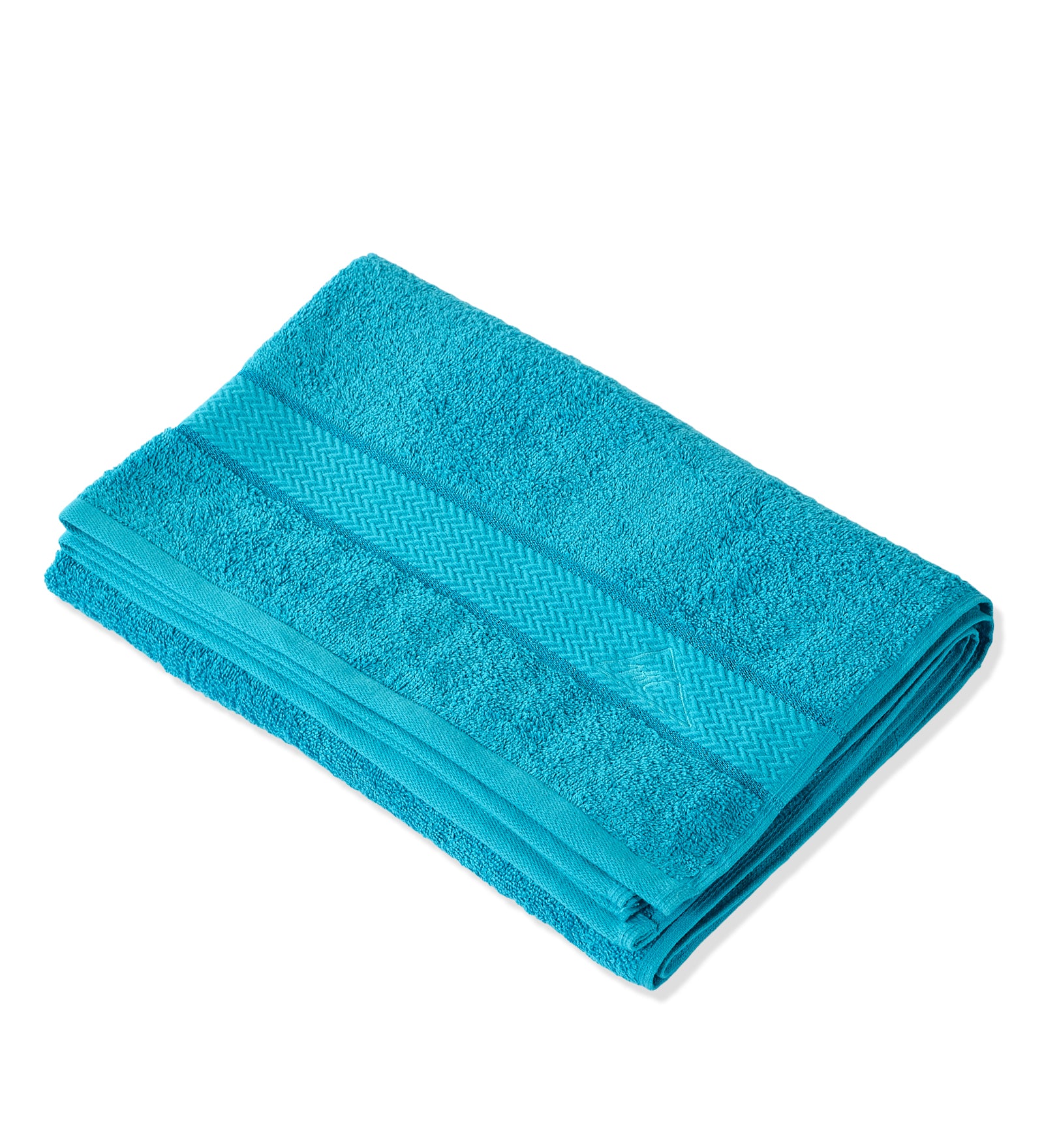 Aqua Blue Pure Cotton Solid 450 GSM Bath Towel 1 Piece (Oasis Collection) - Image 4