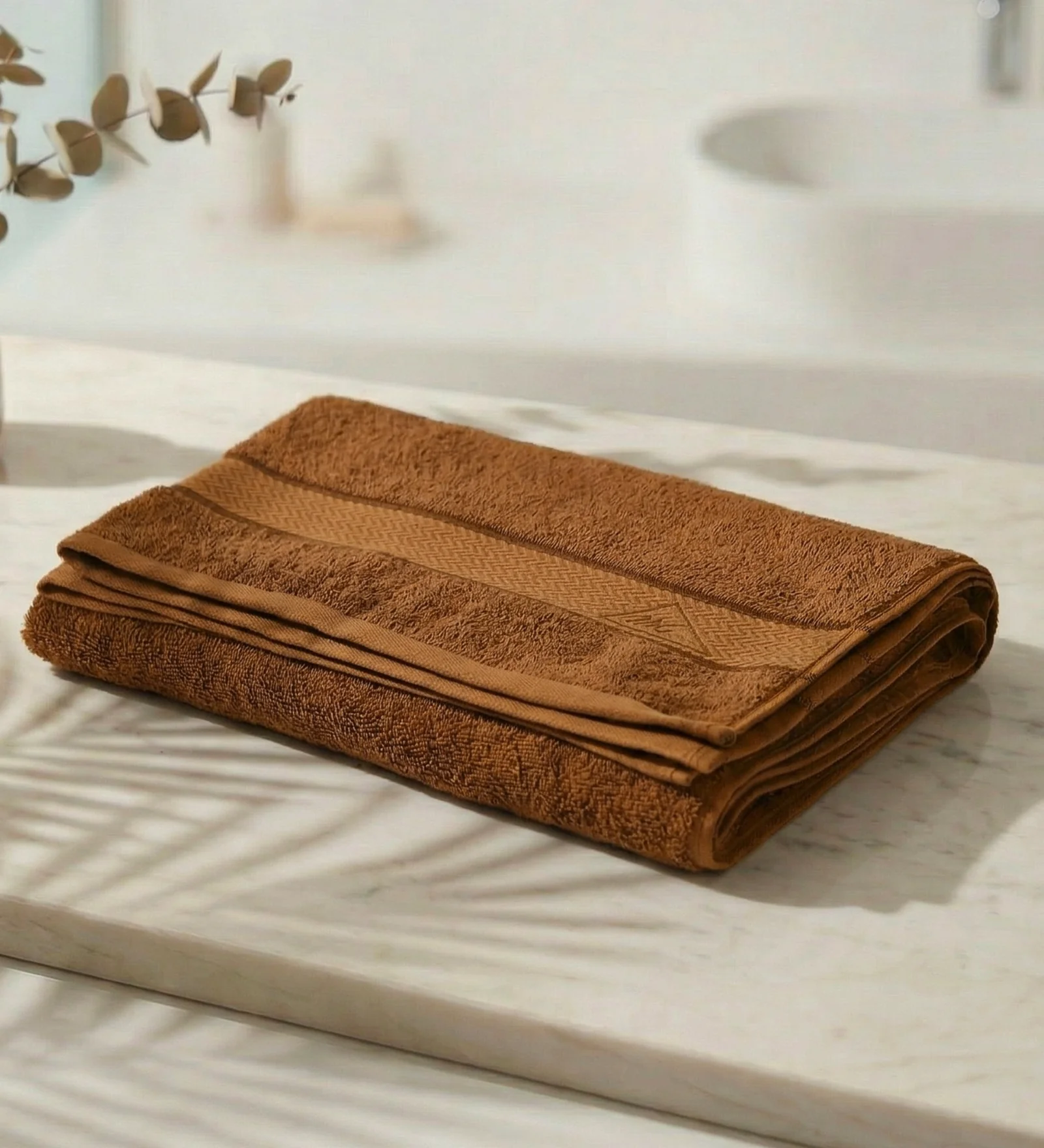 Autumn Maple Pure Cotton Solid 450 GSM Bath Towel 1 Piece (Oasis Collection) - Image 2