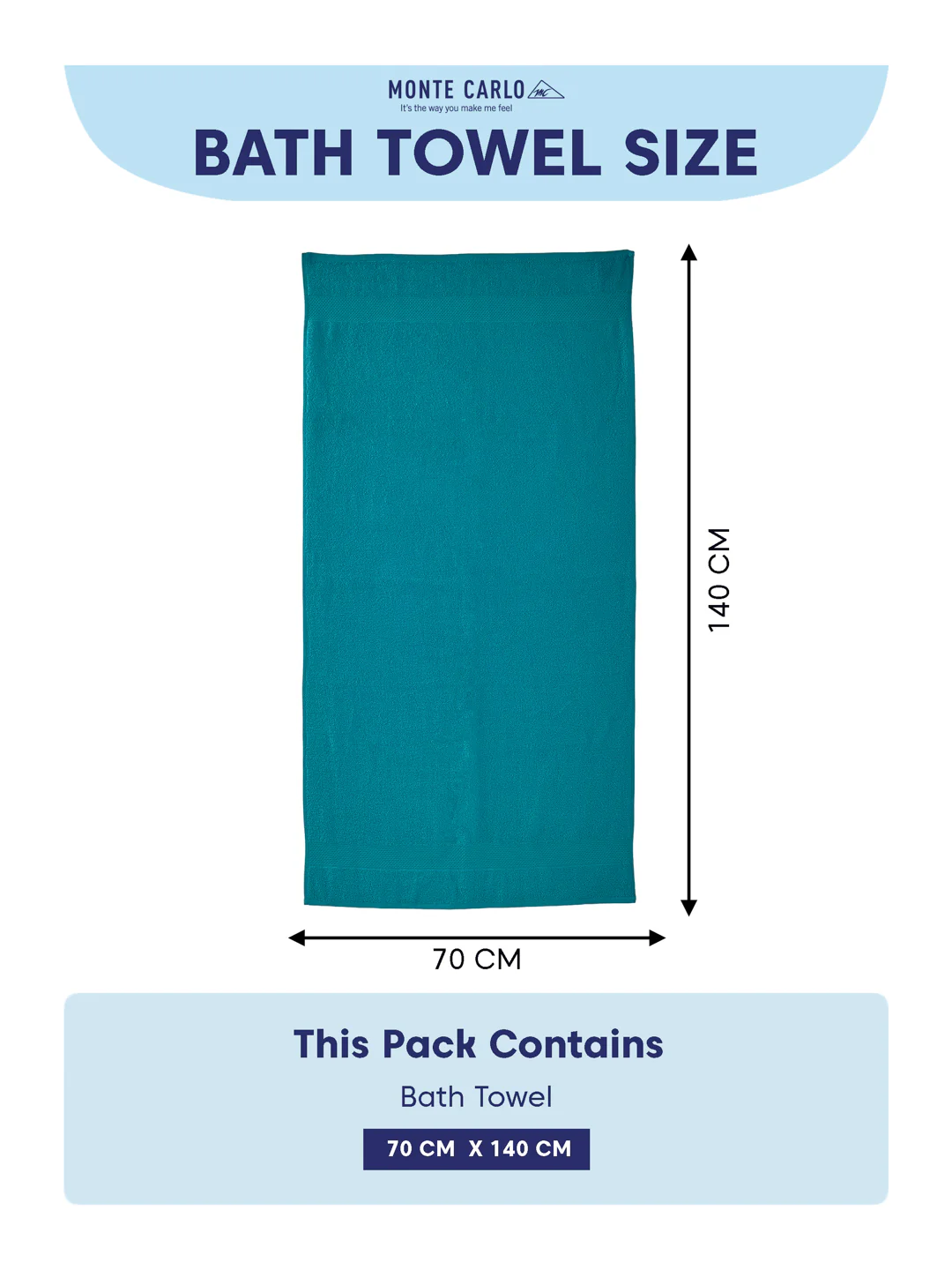 Baltic Blue 100% Cotton Solid 380 GSM Bath Towel Super Charm 3 Pc Set Gifting Box Pack - Image 10