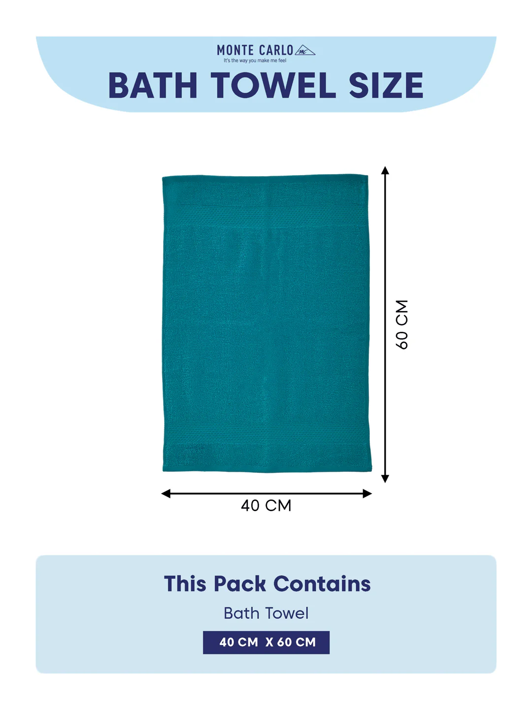 Baltic Blue 100% Cotton Solid 380 GSM Bath Towel Super Charm 3 Pc Set Gifting Box Pack - Image 11