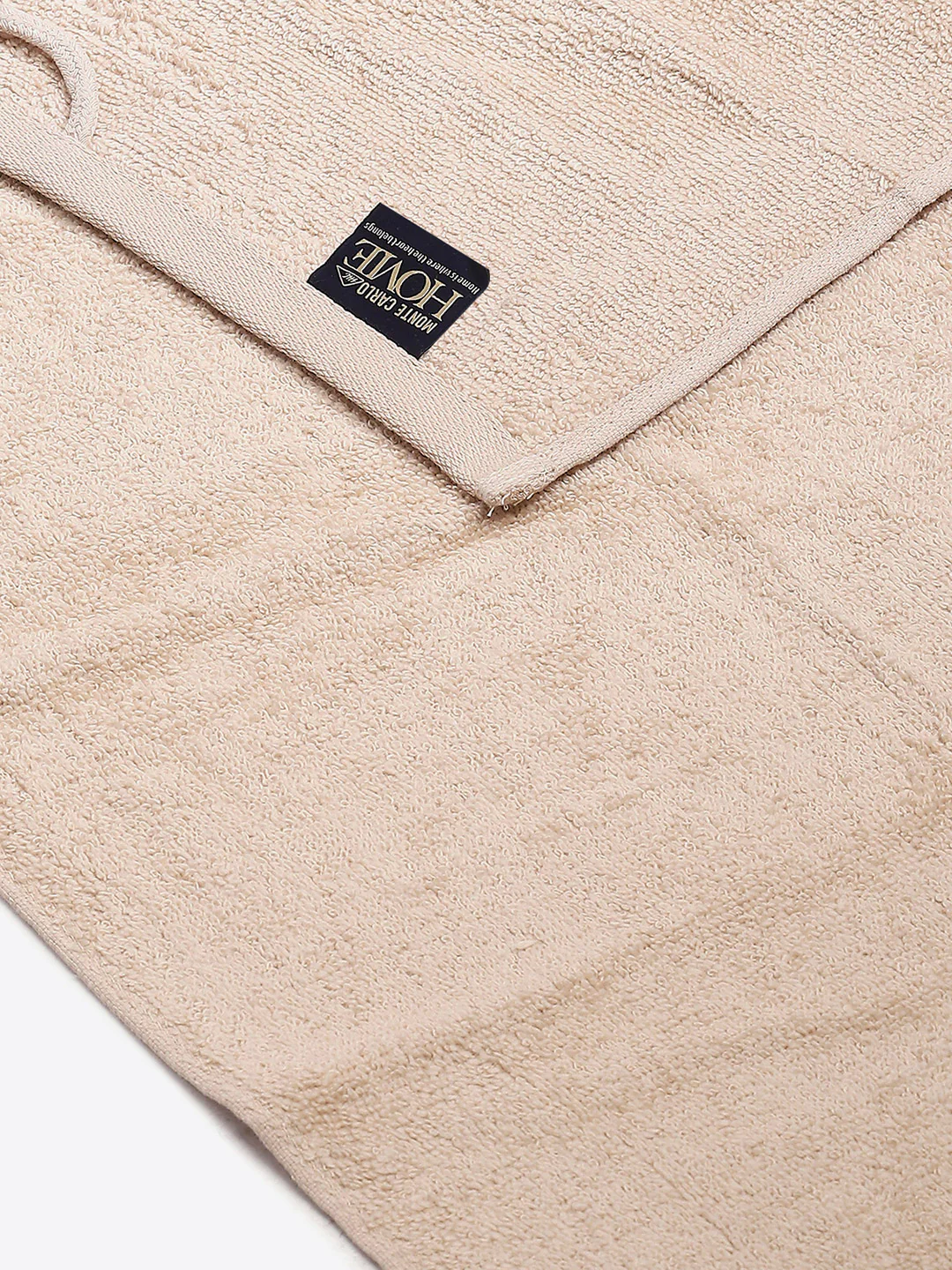 Beige Cotton Solid 350 GSM Hand Towel (Pack of 2) - Image 3