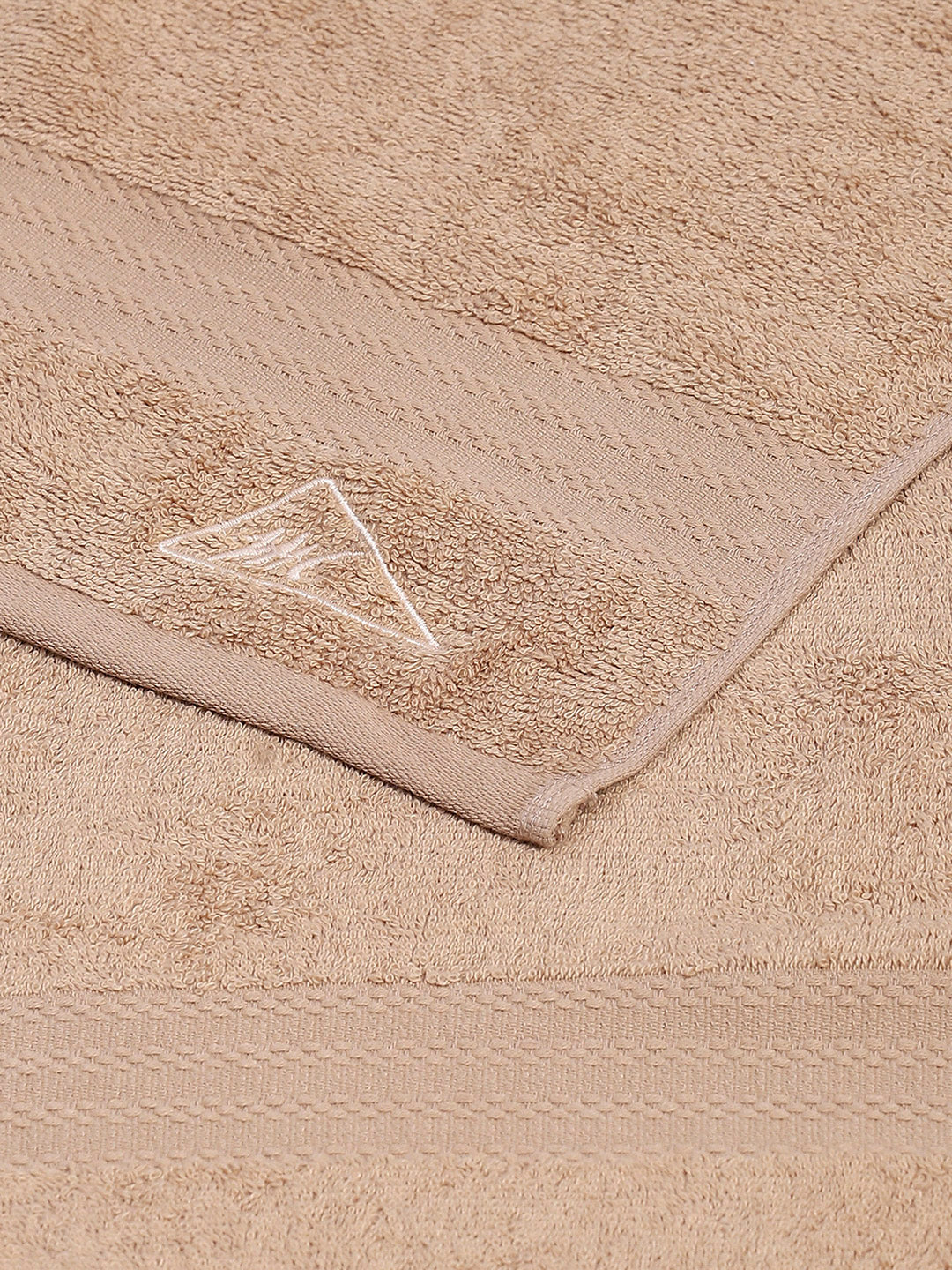 Beige Cotton Solid 400 GSM Bath Towel (Jazz) - Image 4