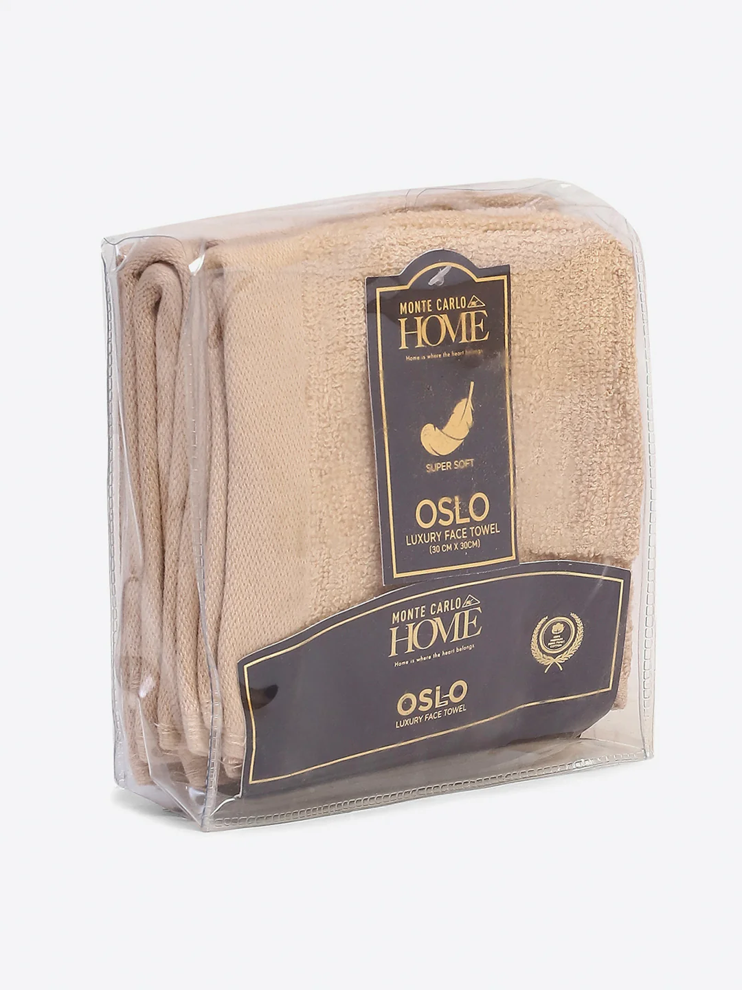 Beige Cotton Solid 600 GSM Face Towel (Pack of 4) - Image 5