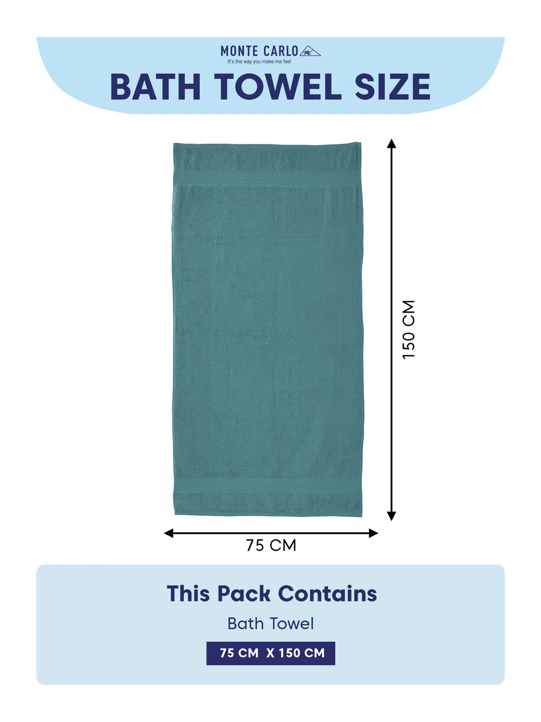 Blue 100% Cotton Solid 380 GSM Bath Towel Jazz 4 Pc Set Gifting Box Pack - Image 10