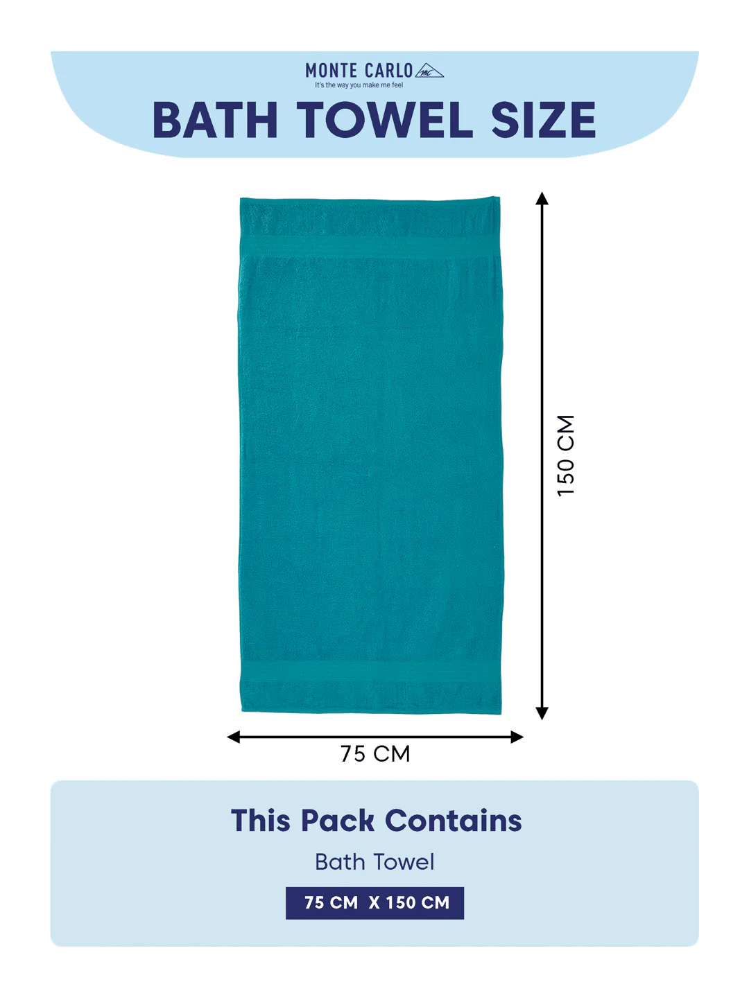 Blue 100% Cotton Solid 380 GSM Bath Towel Jazz 4 Pc Set Gifting Box Pack - Image 10