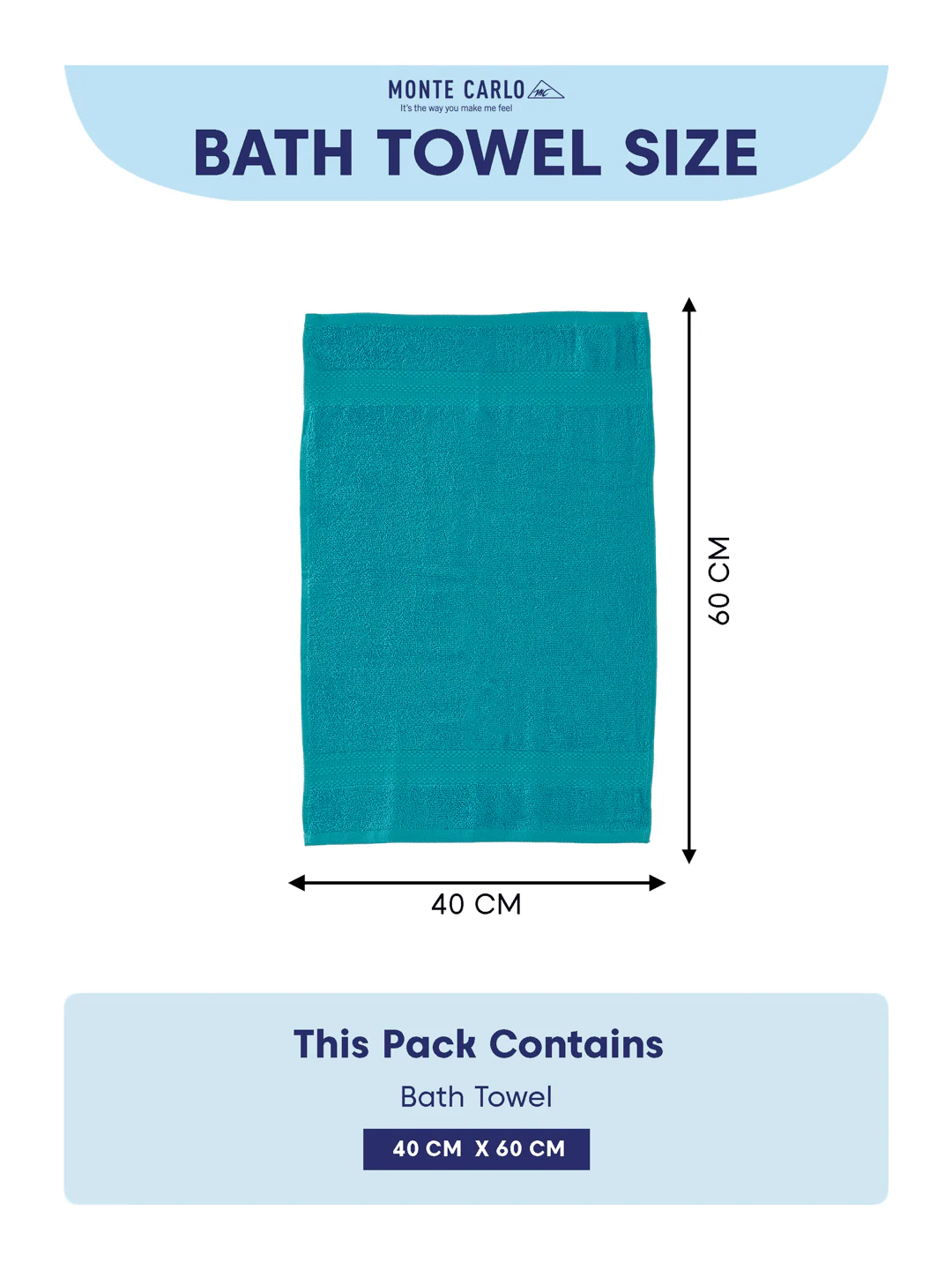 Blue 100% Cotton Solid 380 GSM Bath Towel Jazz 4 Pc Set Gifting Box Pack - Image 11