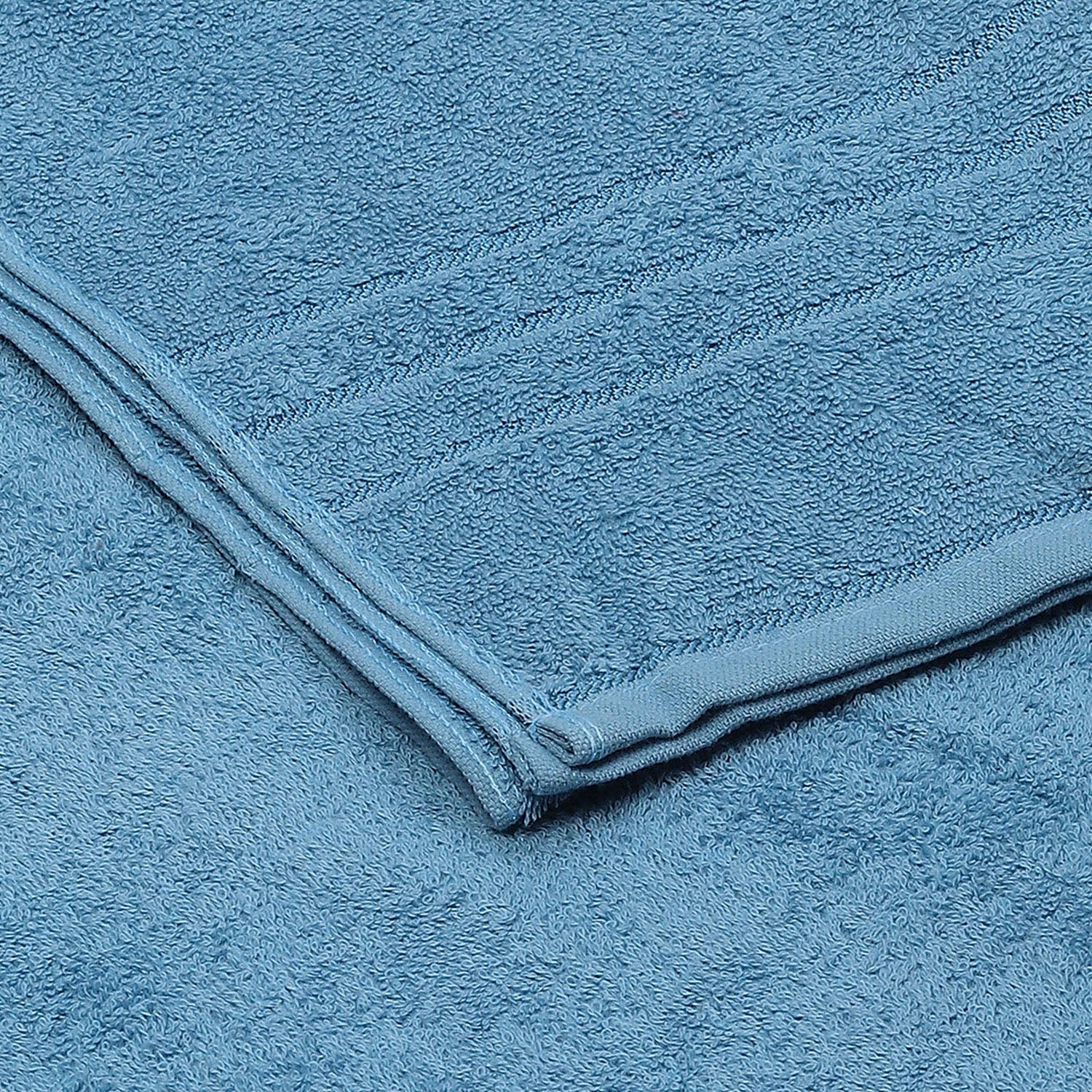 Blue Cotton 350 GSM Bath Towel - Image 3