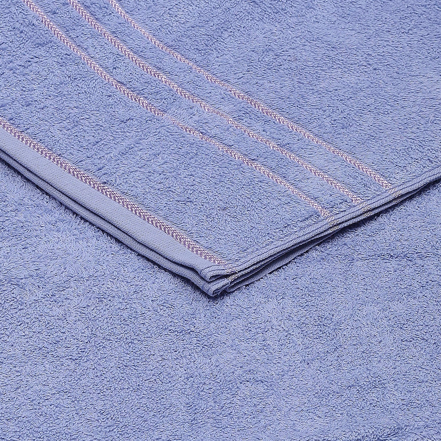Blue Cotton 350 GSM Bath Towel - Image 3