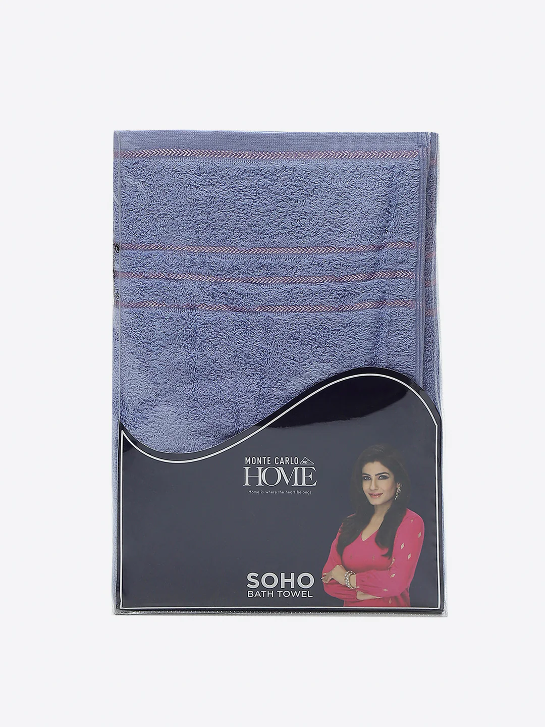 Blue Cotton 350 GSM Bath Towel - Image 5