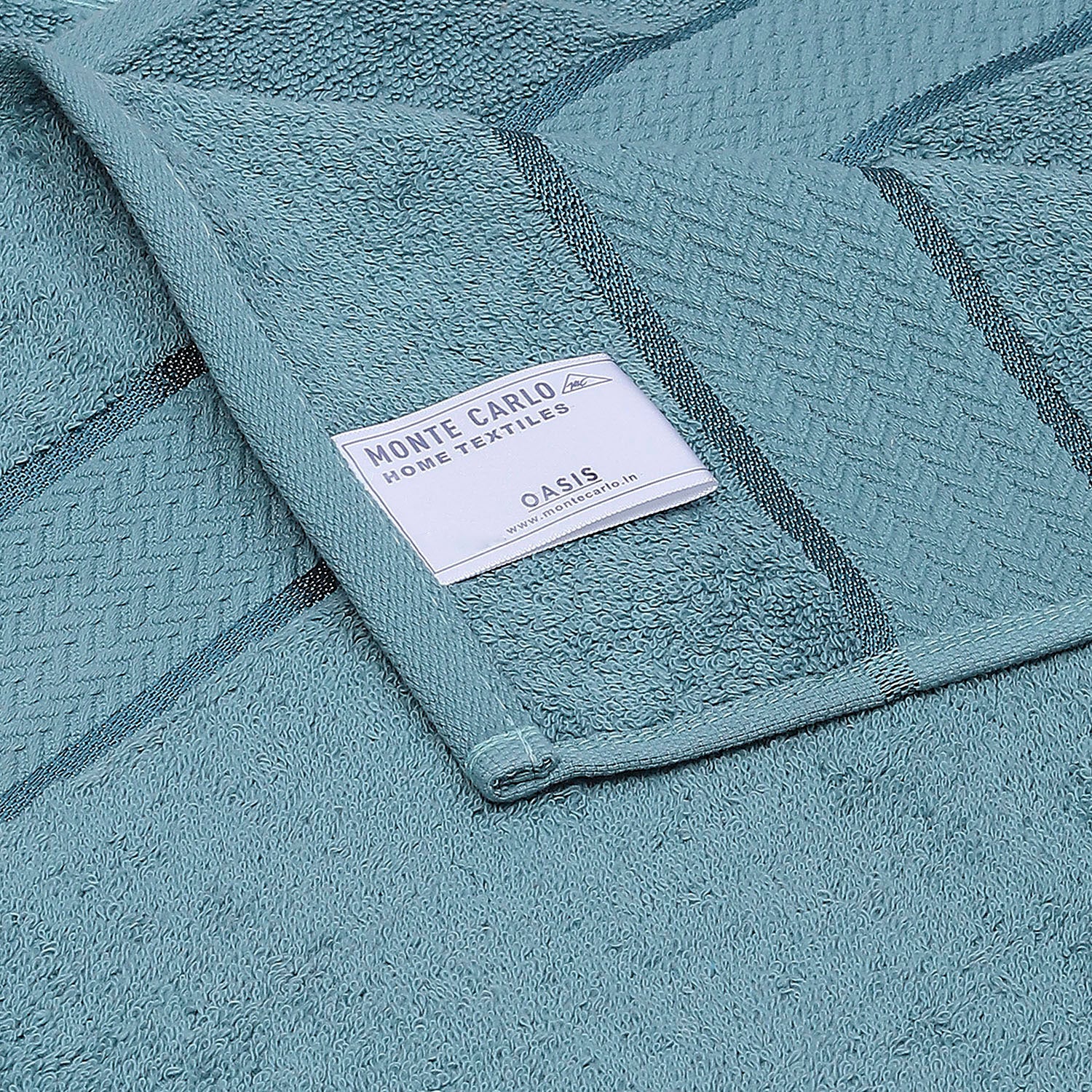 Blue Cotton 450 GSM Bath Towel - Image 4