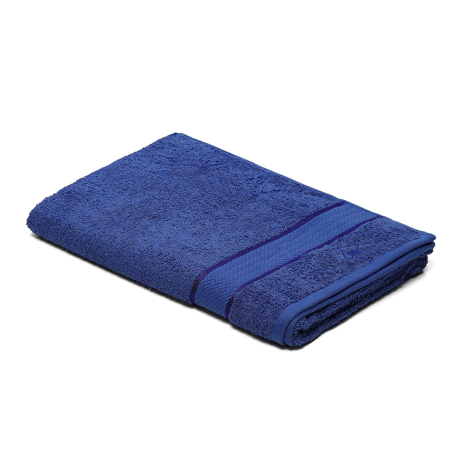 Blue Cotton 450 GSM Bath Towel - Image 2