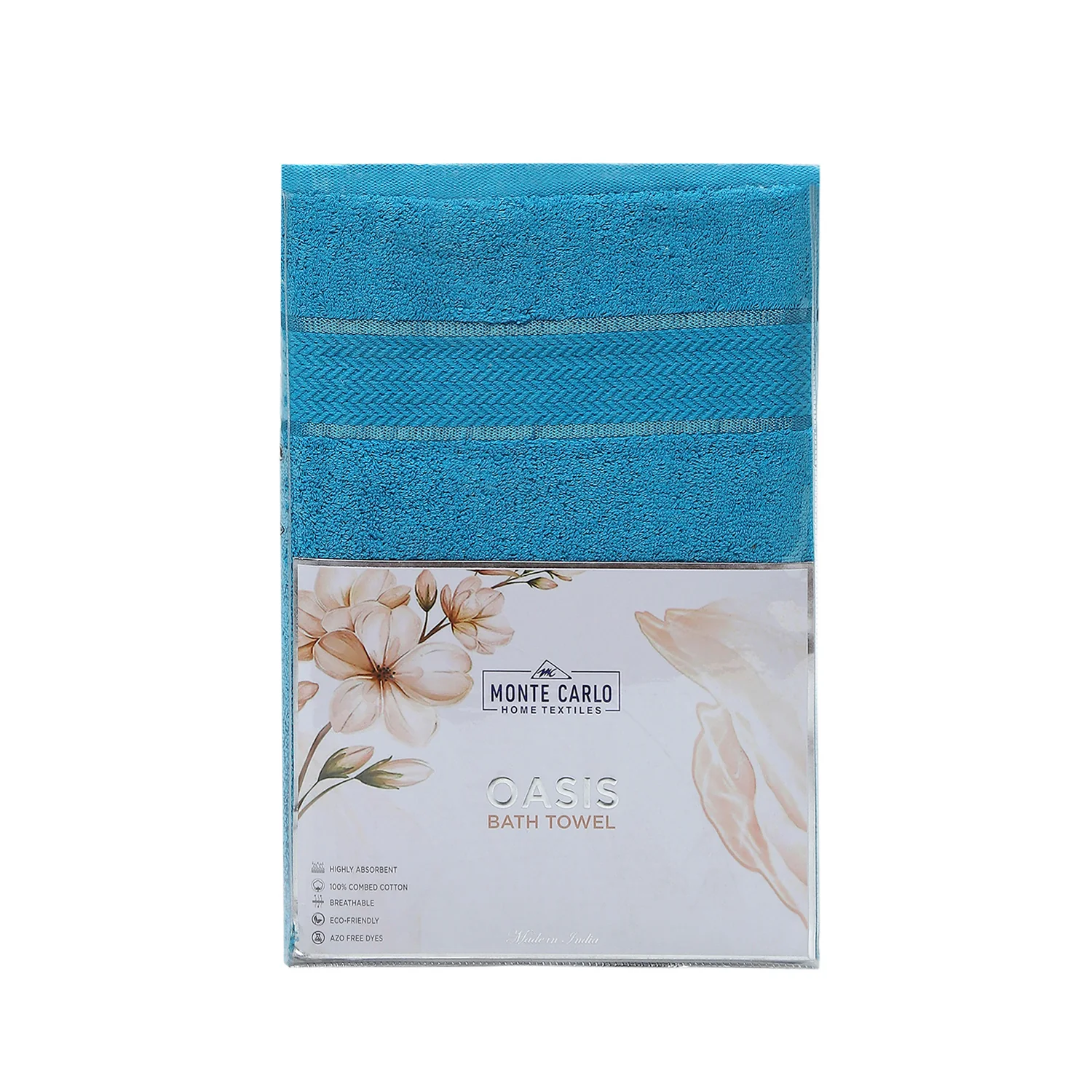 Blue Cotton 450 GSM Bath Towel - Image 5