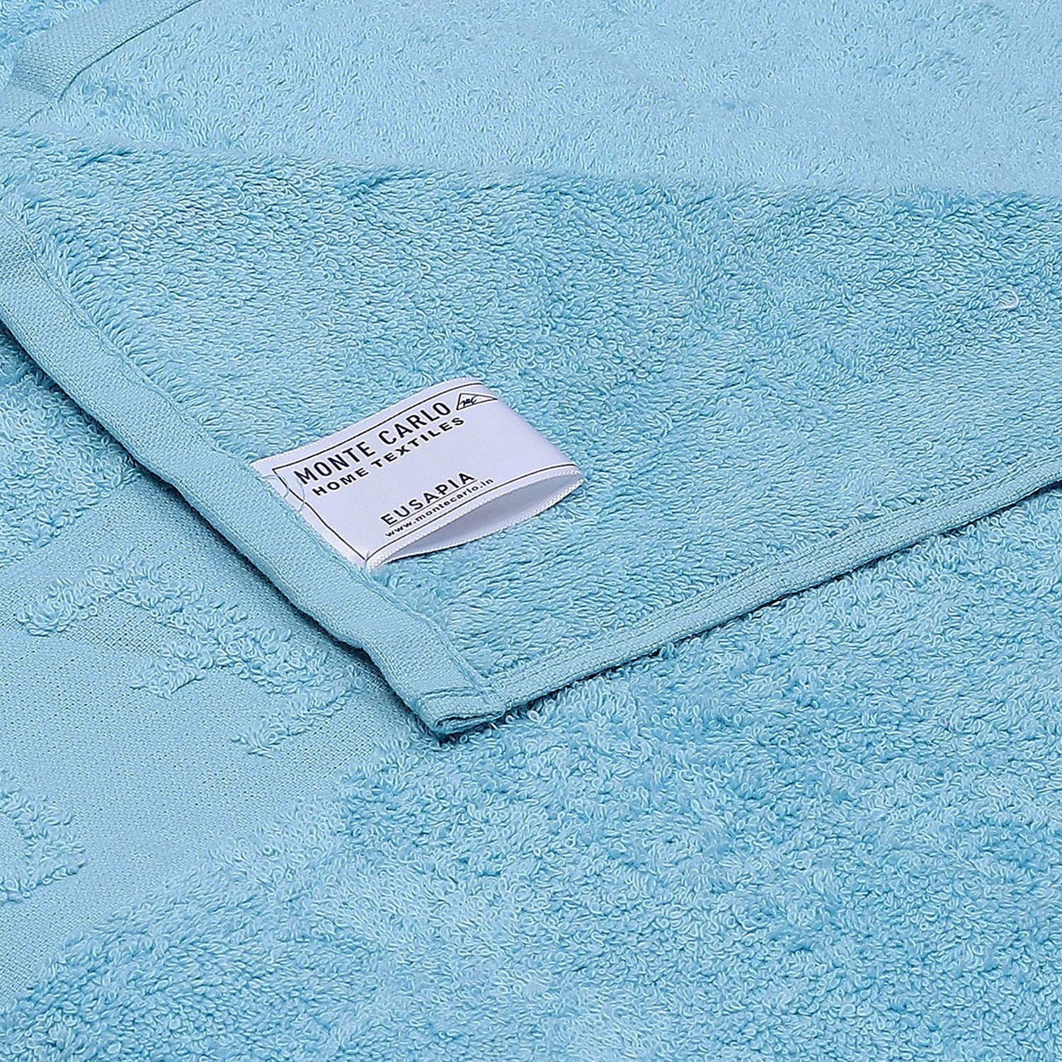 Blue Cotton 525 GSM Bath Towel - Image 4
