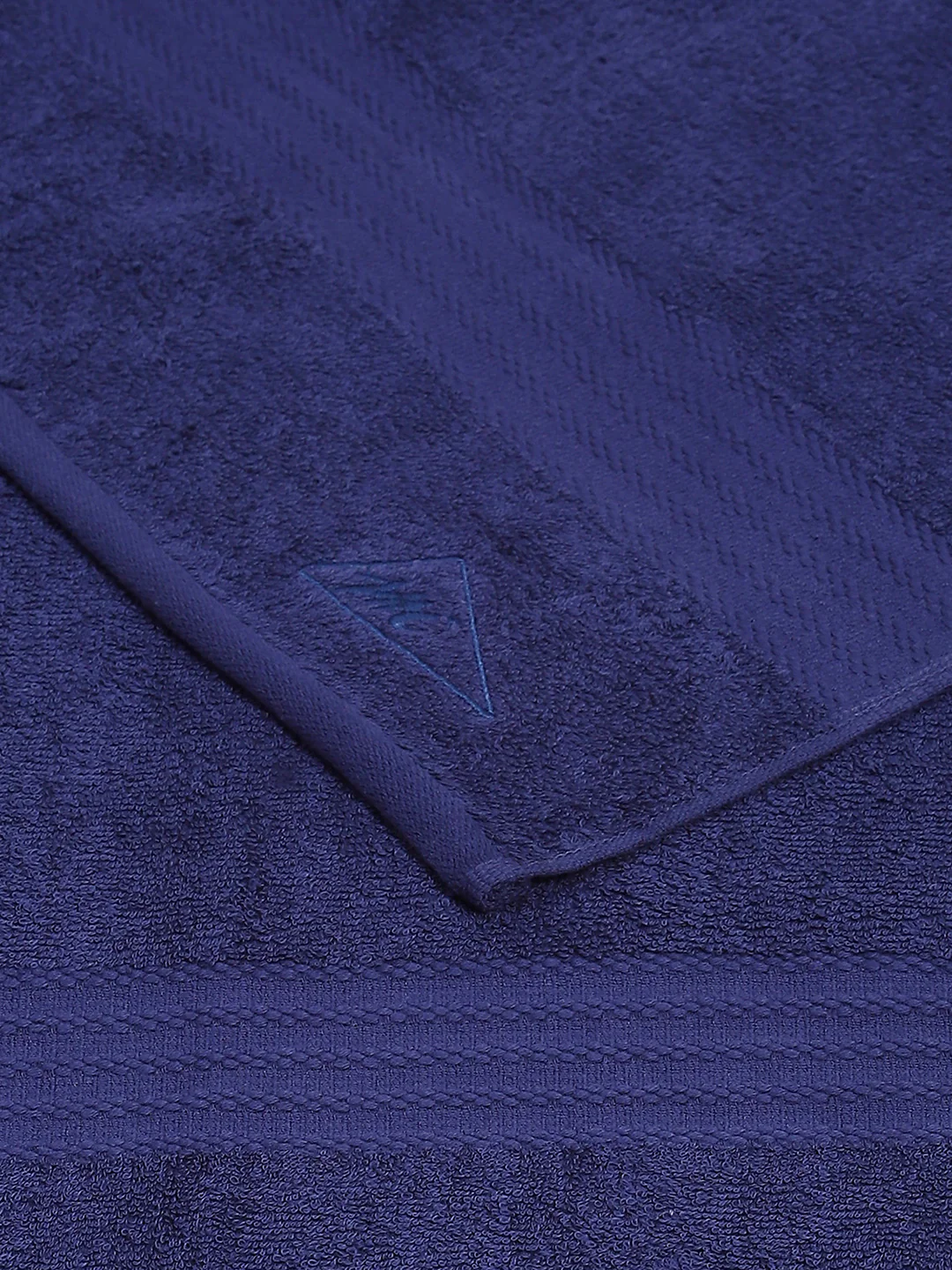 Blue Cotton Solid 400 GSM Bath Towel (Jazz) - Image 4