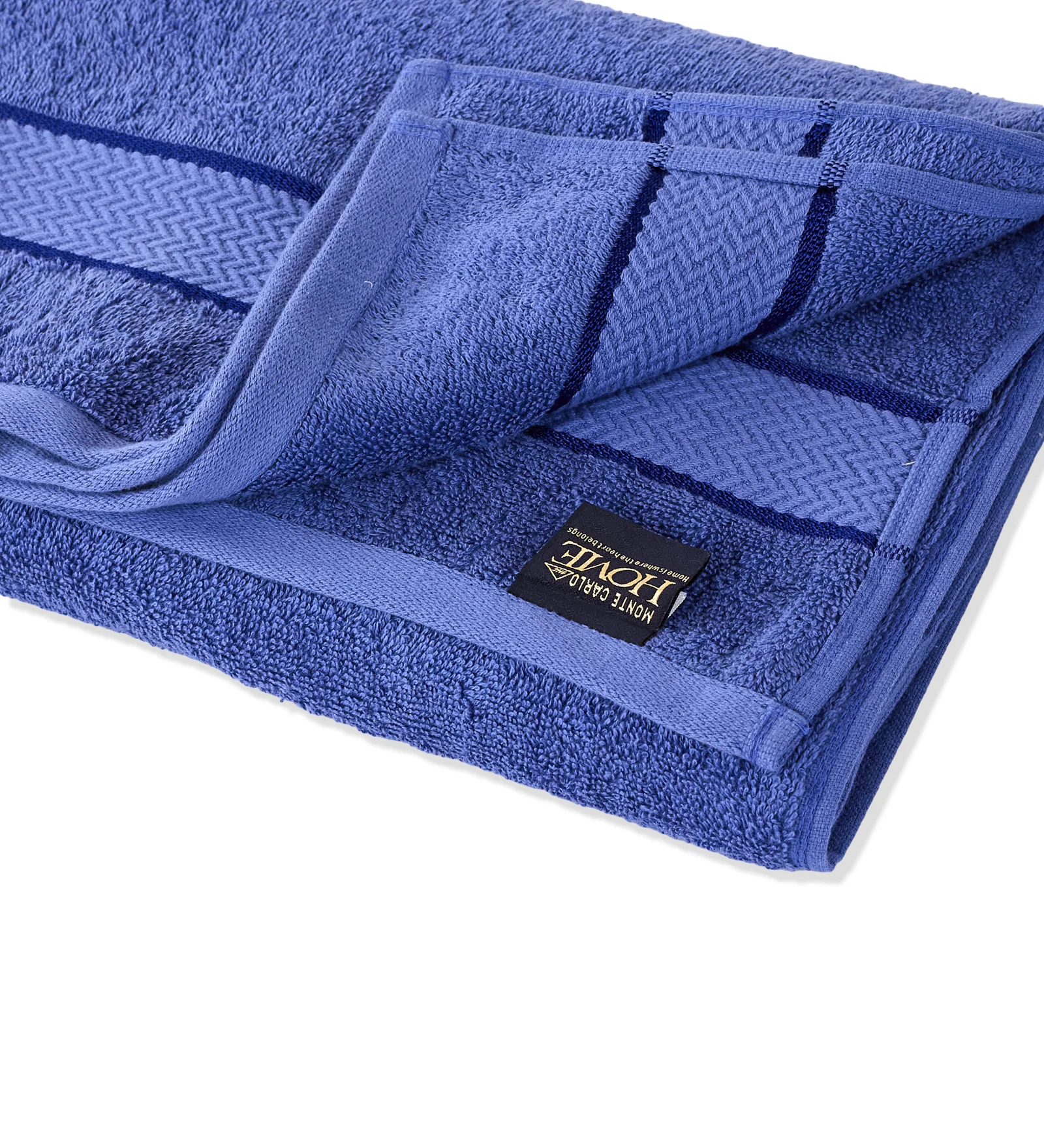 Blue Pure Cotton Solid 450 GSM Bath Towel 1 Piece (Oasis Collection) - Image 5