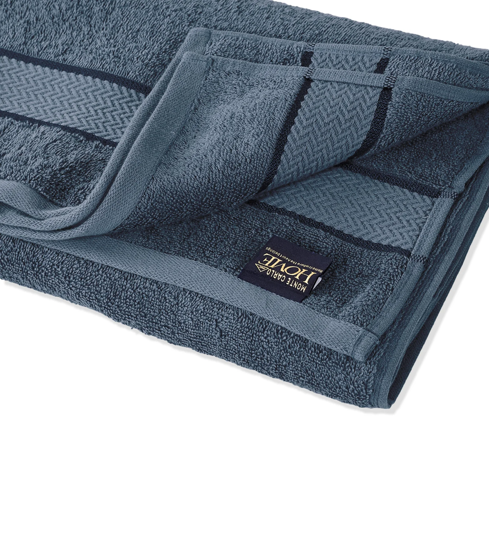 Blue Pure Cotton Solid 450 GSM Bath Towel 1 Piece (Oasis Collection) - Image 5