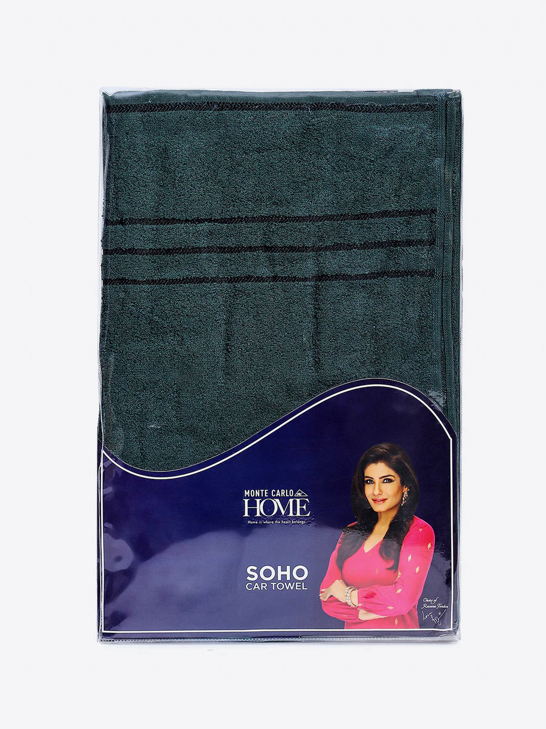Bottle Green Cotton Solid 350 GSM Car Towel (Soho) - Image 5