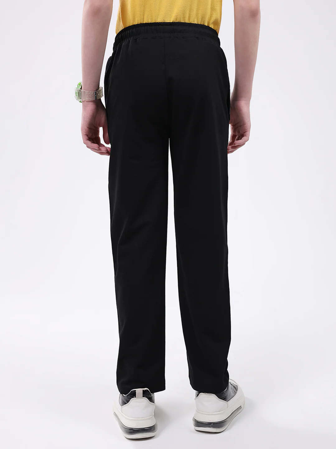 Boys Black Printed Regular Fit Lower - Image 5