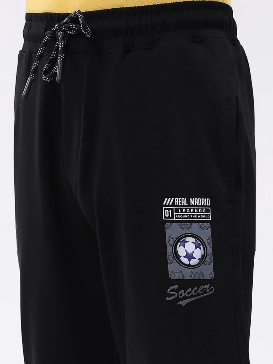 Boys Black Printed Regular Fit Lower - Image 6
