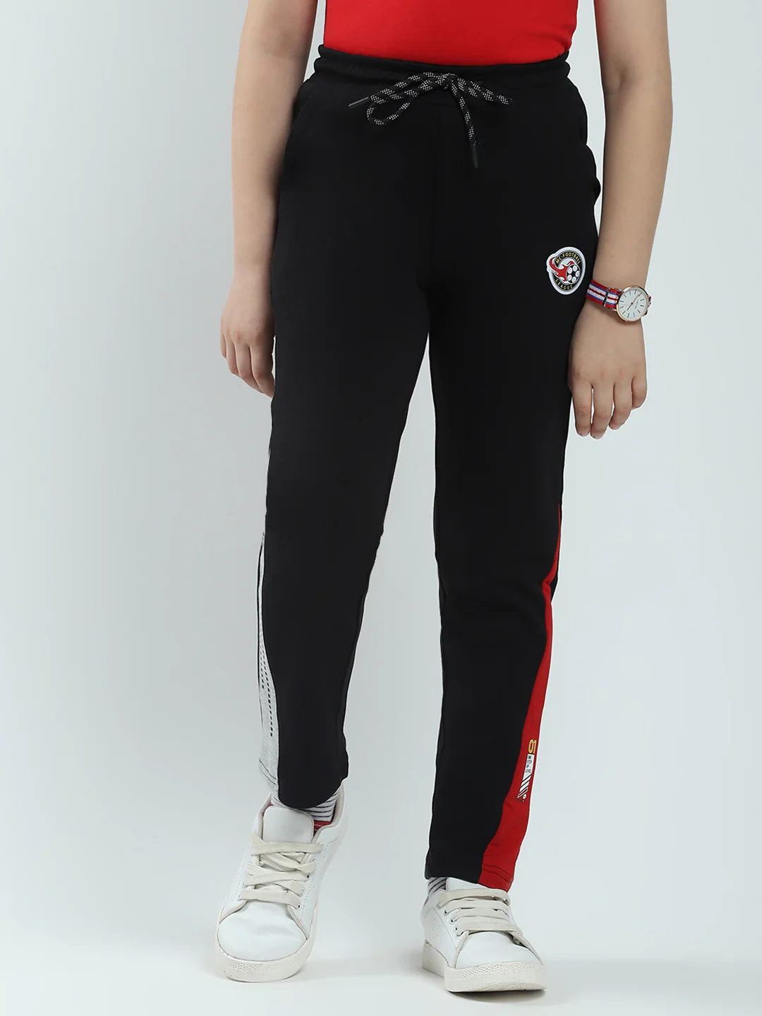 Boys Black Solid Regular Fit Lower