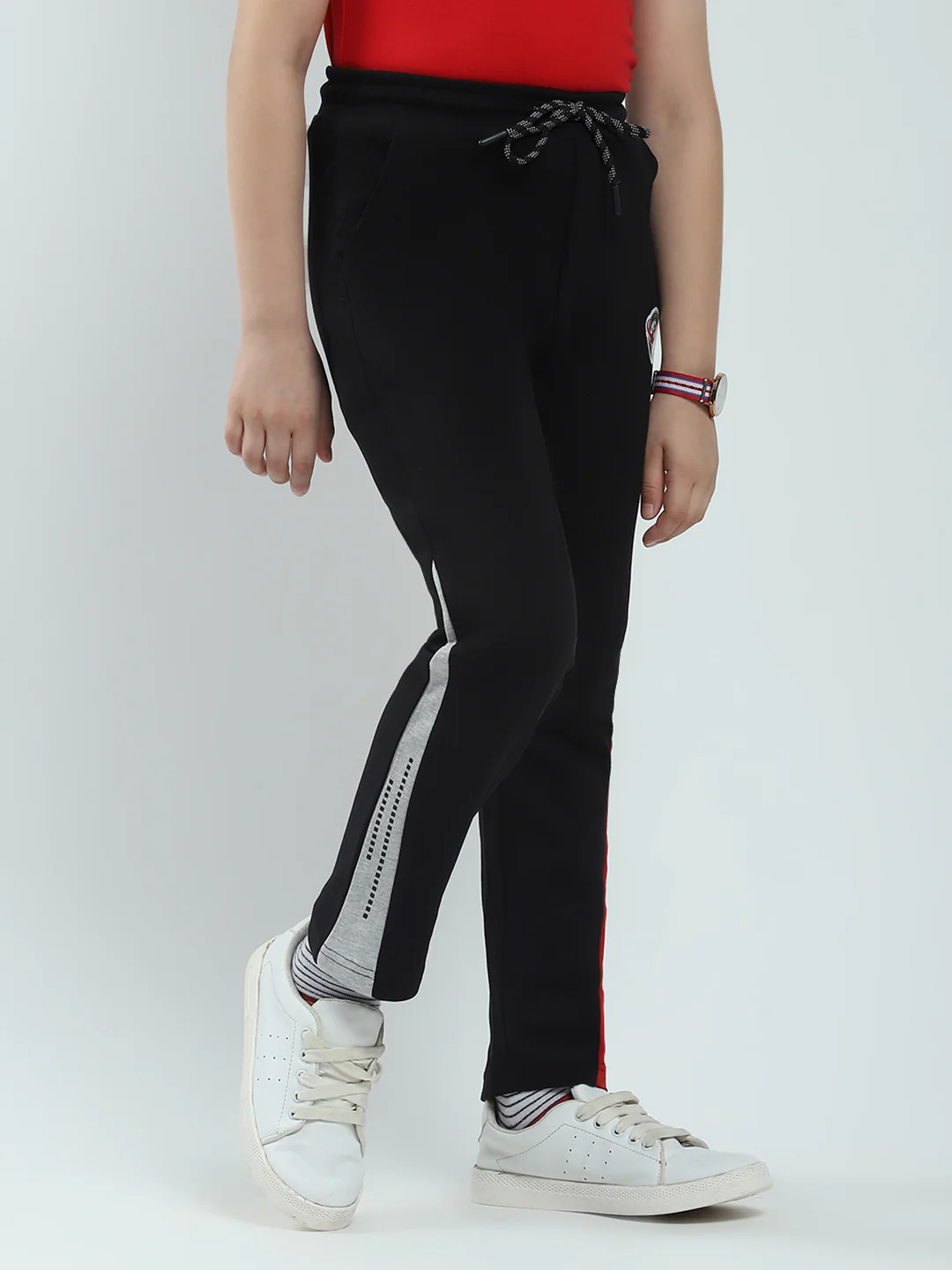 Boys Black Solid Regular Fit Lower - Image 4