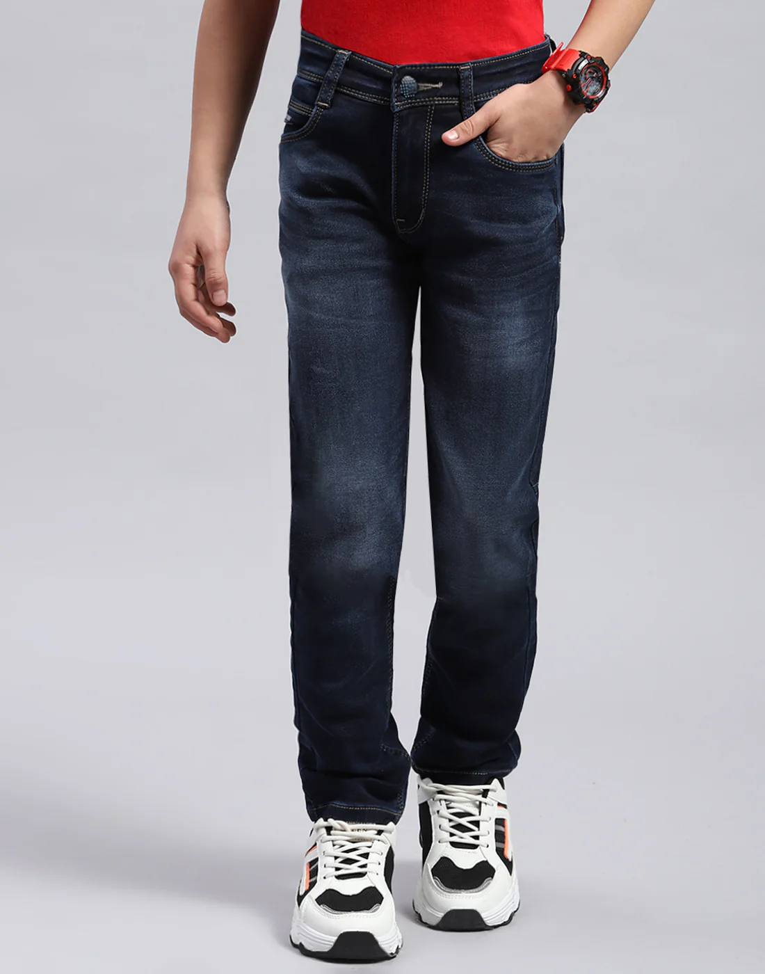 Boys Blue Light Wash Slim Fit Denim - Image 2