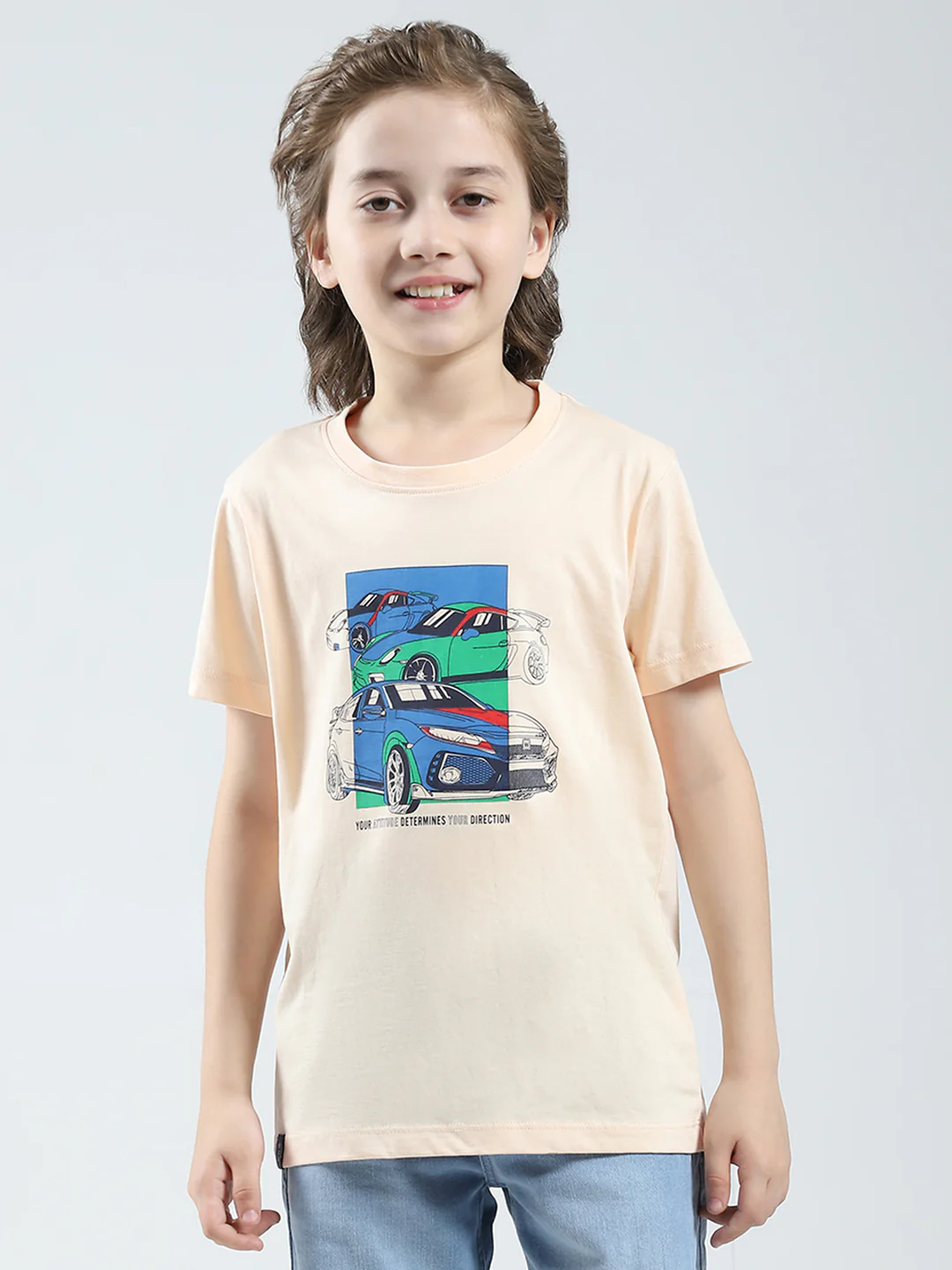 Boys Blue, Peach & Green Printed Round Neck Half Sleeve T-Shirt (Pack of 3) - Image 10