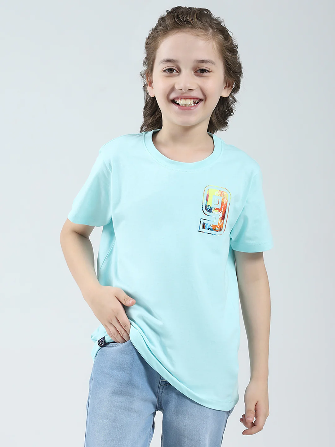 Boys Blue, Peach & Green Printed Round Neck Half Sleeve T-Shirt (Pack of 3) - Image 3