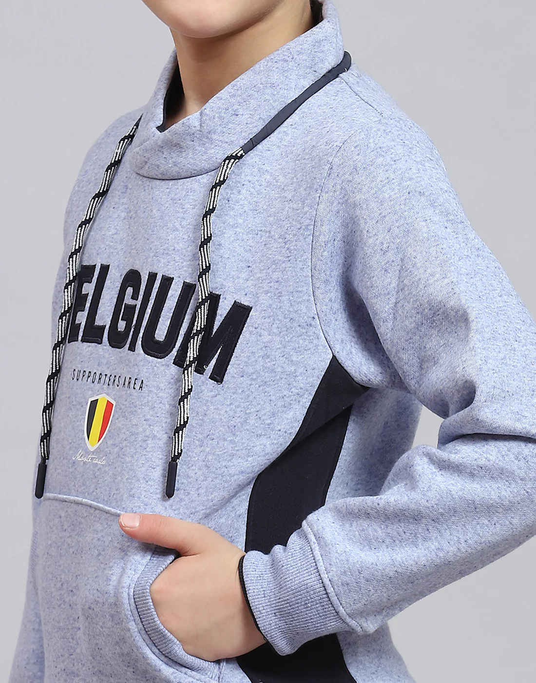 Boys Blue Printed F Neck Full Sleeve Sweatshirt - Image 7