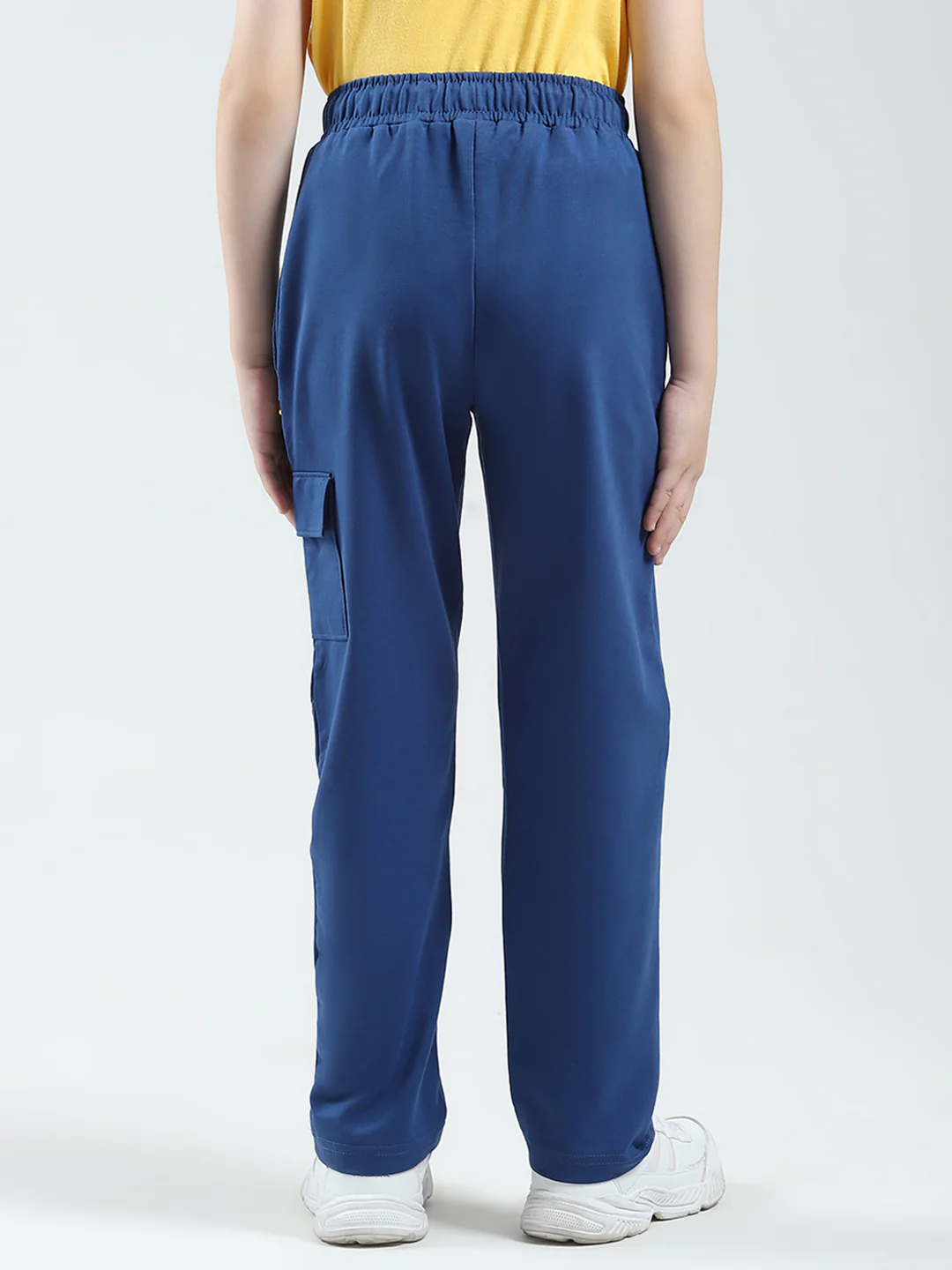 Boys Blue Printed Regular Fit Lower - Image 5