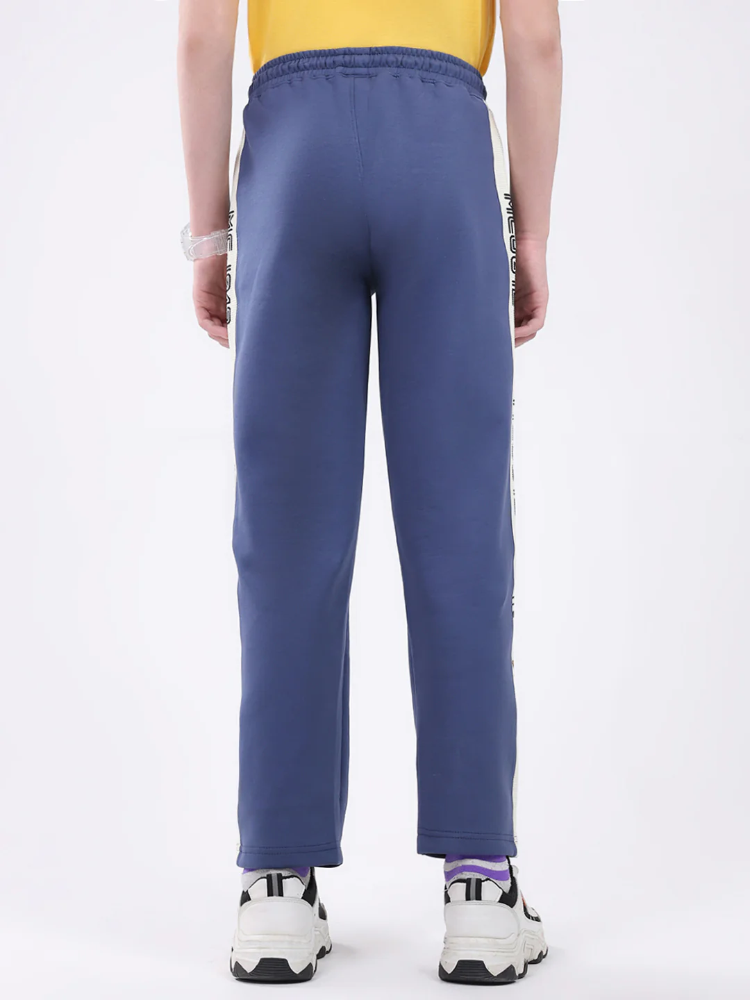 Boys Blue Printed Regular Fit Lower - Image 5