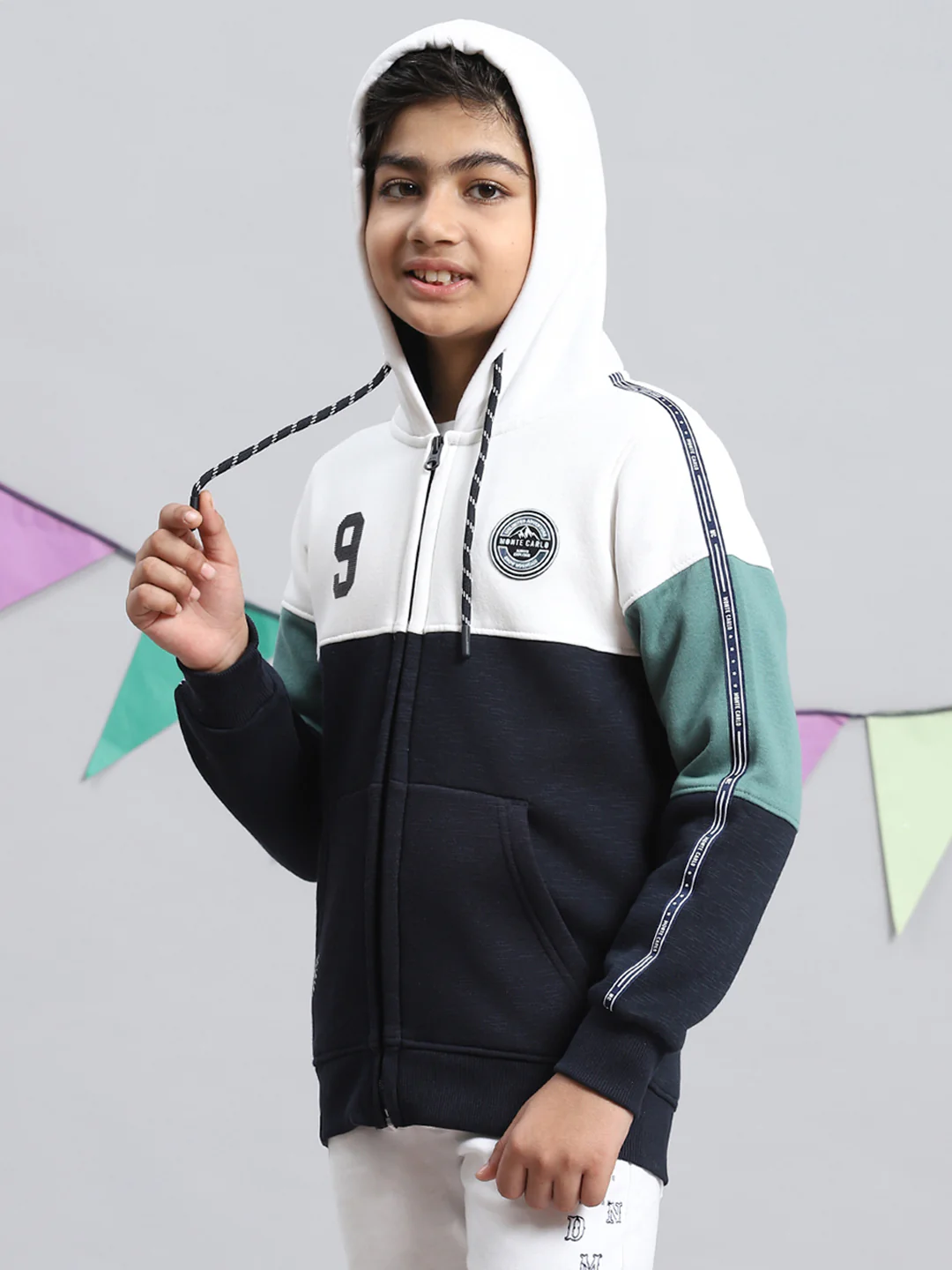 Boys Blue Printed Sweatshirt - Image 3