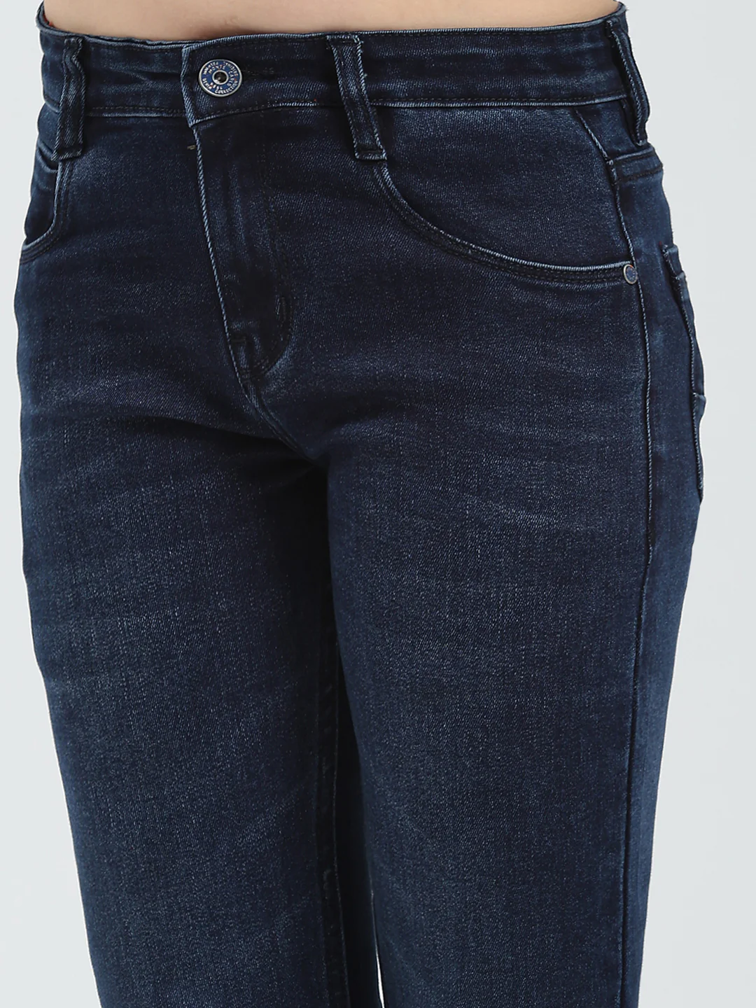 Boys Blue Solid Slim Fit Denim - Image 6