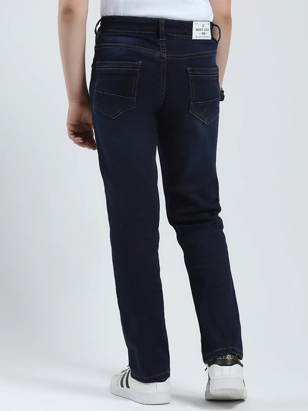 Boys Blue Solid Slim Fit Denim - Image 5
