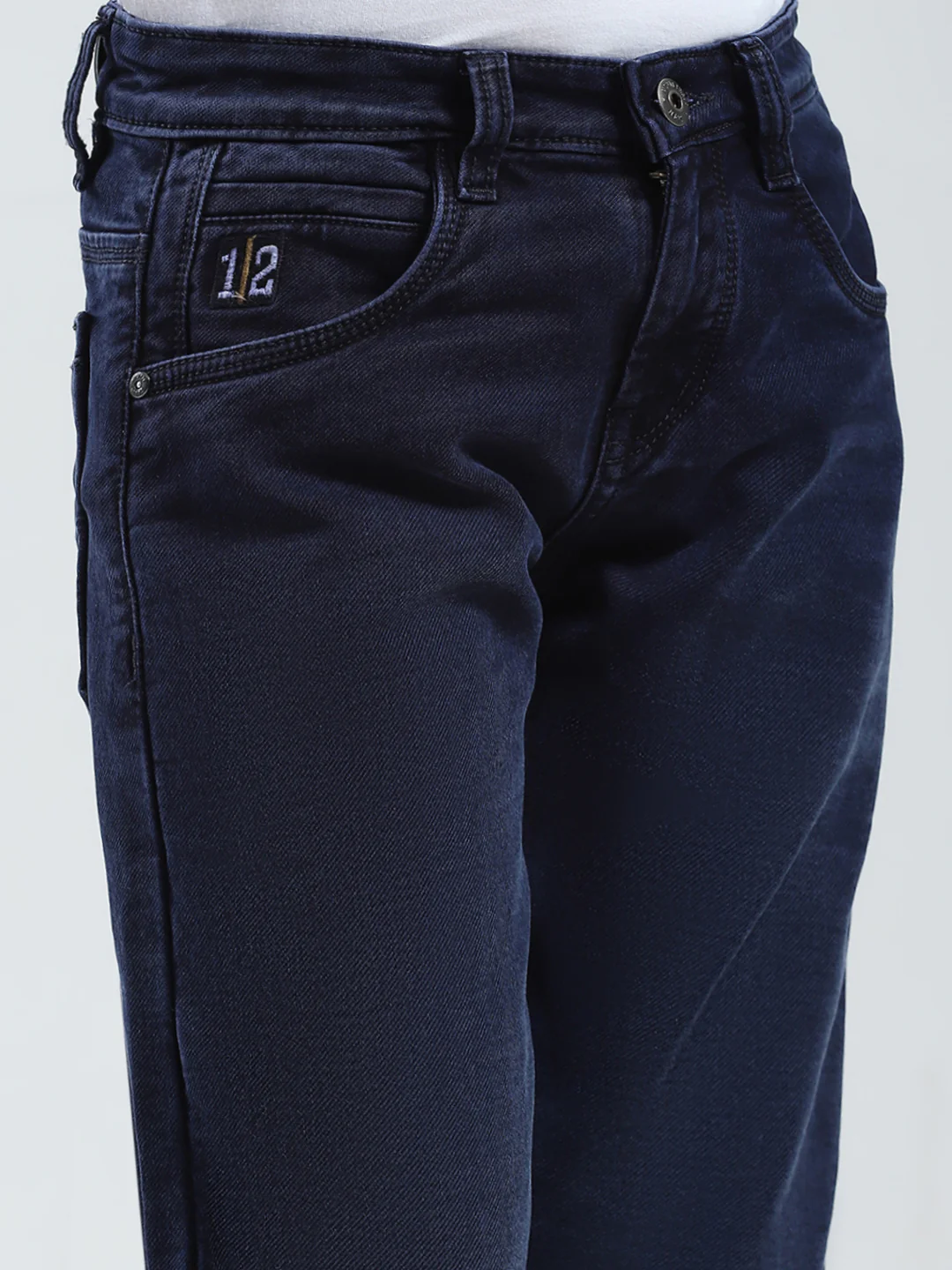 Boys Blue Solid Straight Fit Denim - Image 6