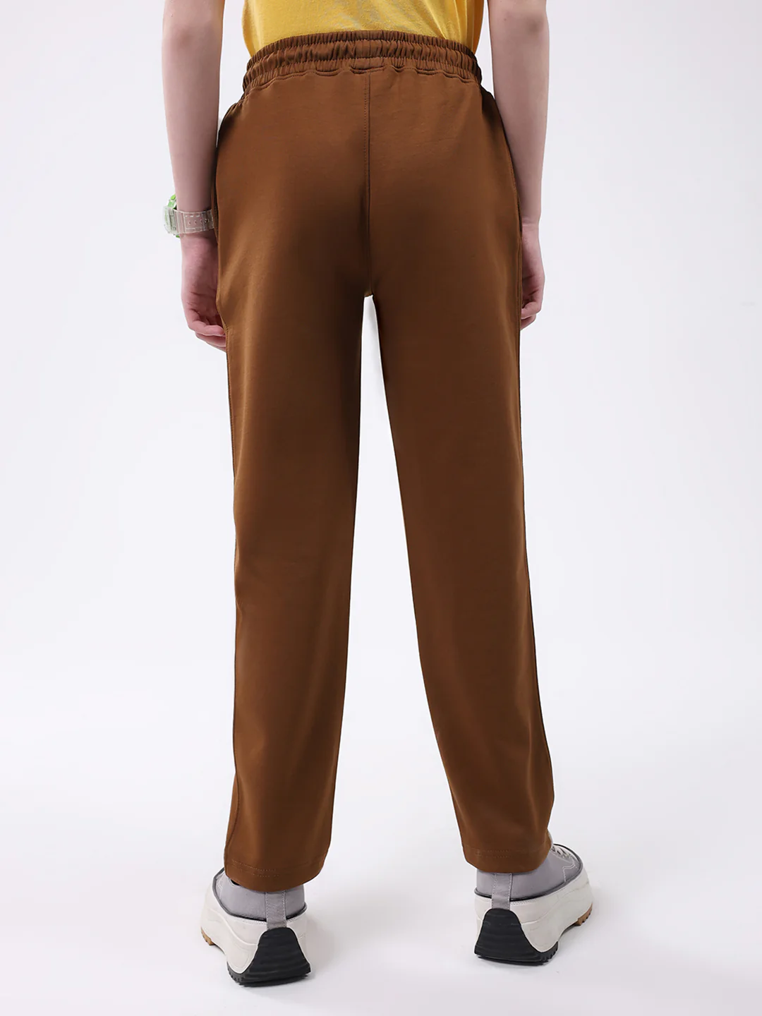 Boys Brown Printed Regular Fit Lower - Image 5