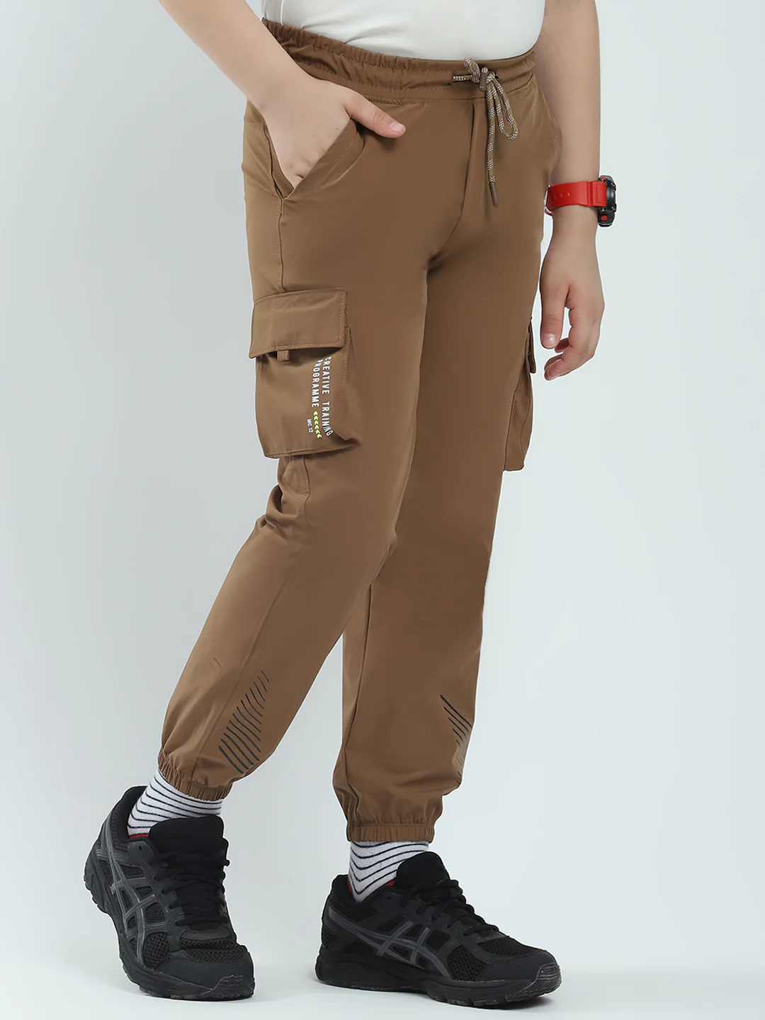 Boys Brown Solid Regular Fit Lower - Image 4